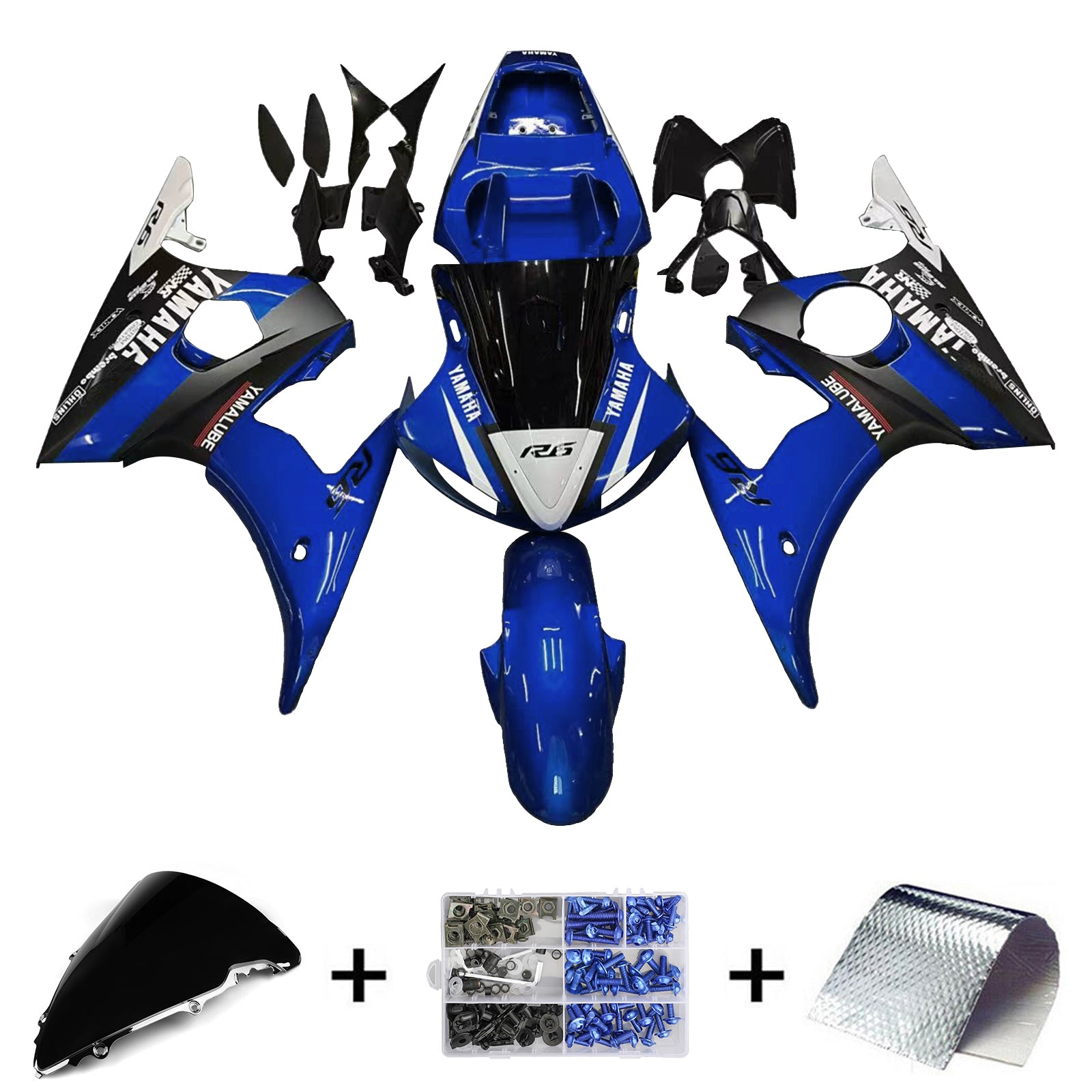 2003-2004 Yamaha YZF 600 R6/R6S Kit de carénage d'injection carrosserie plastique ABS #156