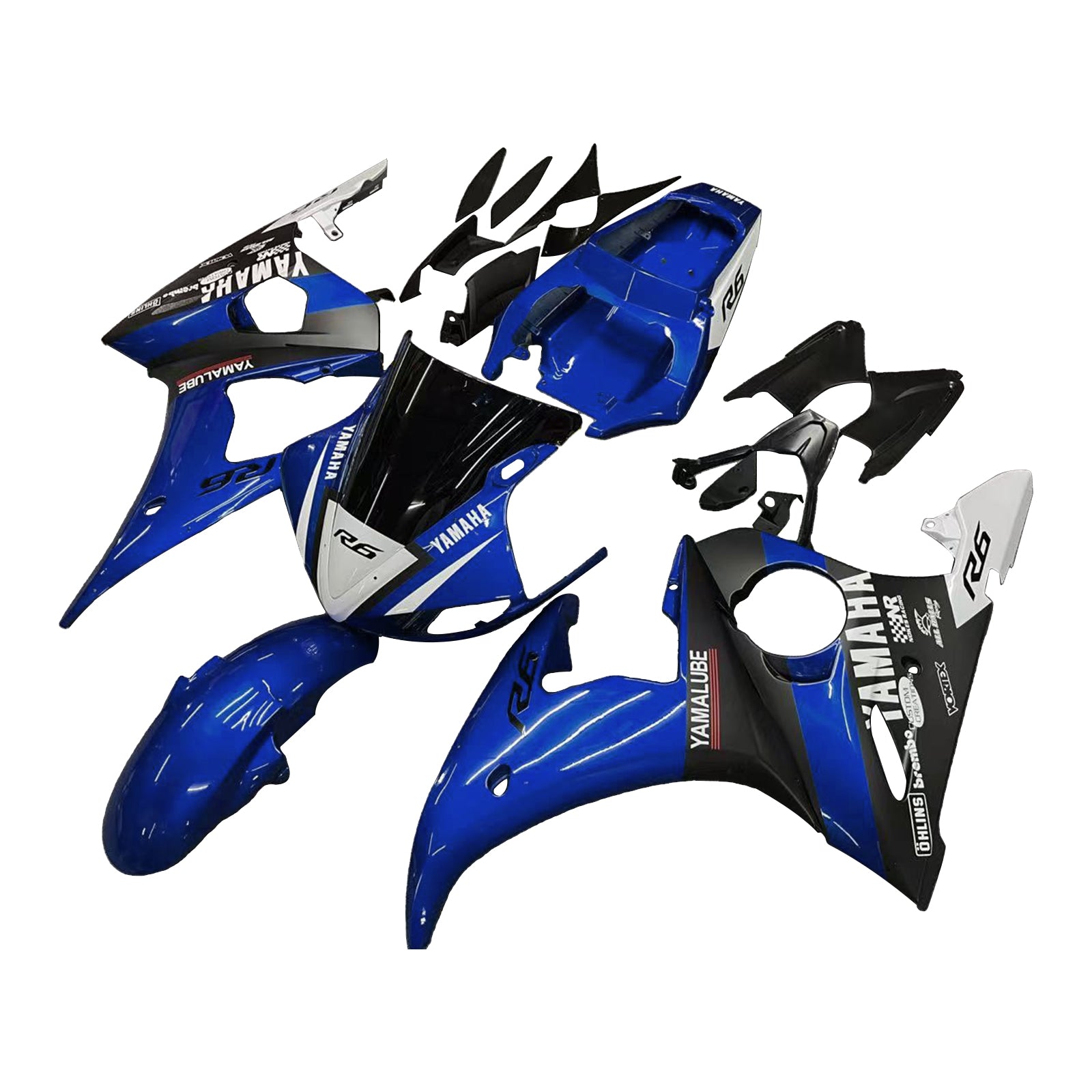 2003-2004 Yamaha YZF 600 R6/R6S Kit de carénage d'injection carrosserie plastique ABS #156