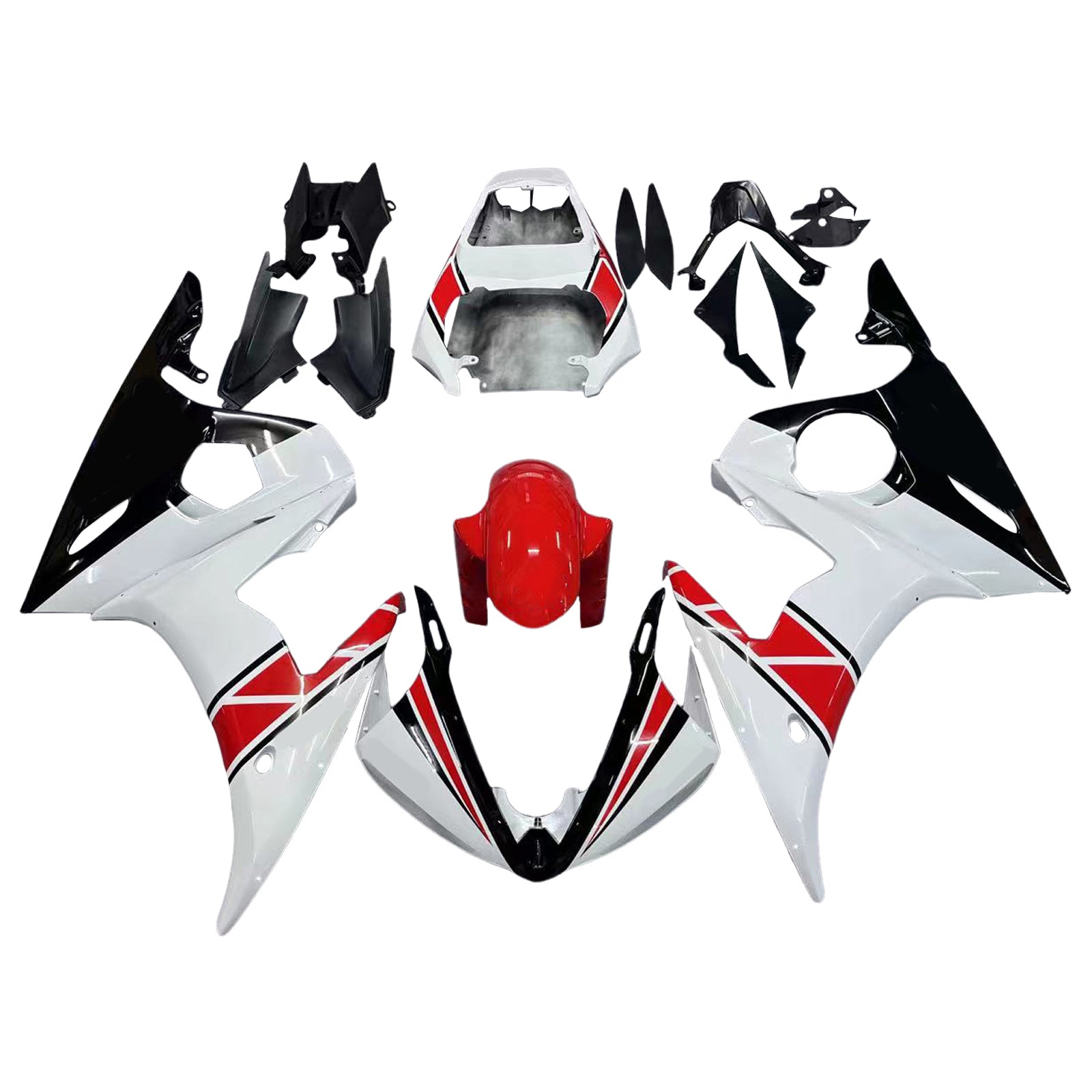 2005 Yamaha YZF 600 R6 injectiekuipset carrosserie kunststof ABS #104