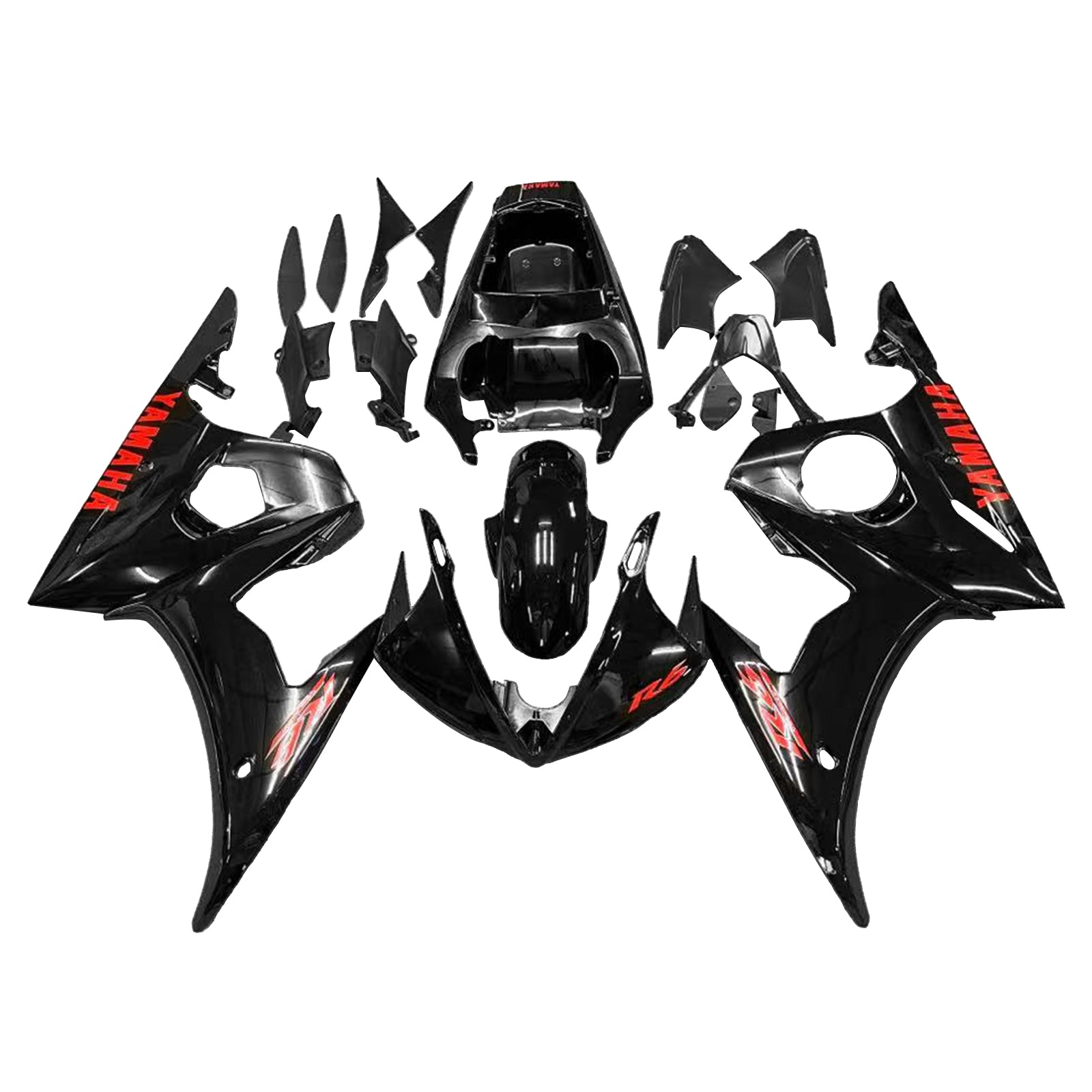 2005 Yamaha YZF 600 R6 Injeksjon Fairing Kit Bodywork Plastic ABS #146