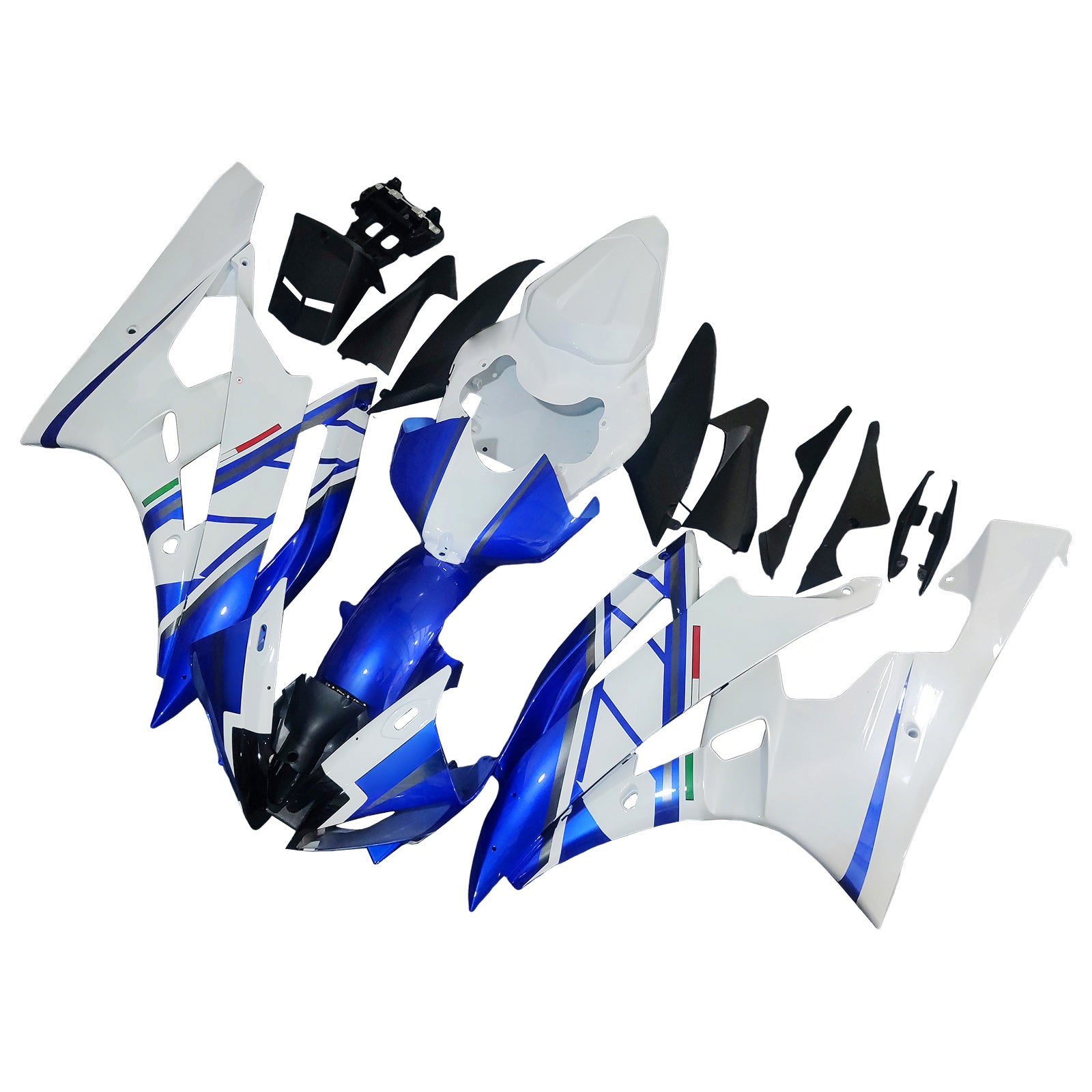 2006-2007 Yamaha YZF-R6 stroomlijnkappen wit blauw nr. 46 FIAT R6 Racing algemeen