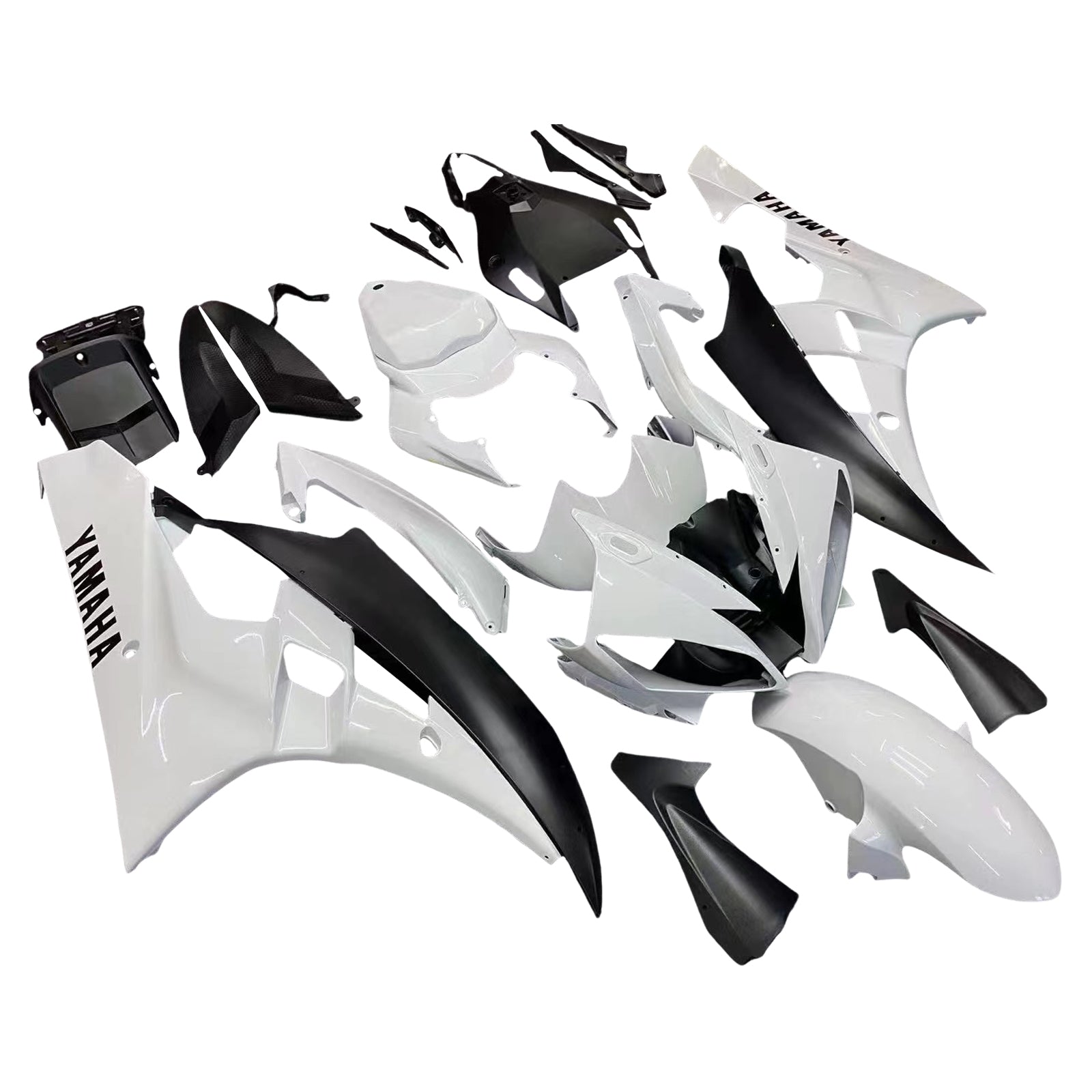 2006-2007 Yamaha YZF-R6 Carénages Blanc Noir R6 Racing Générique