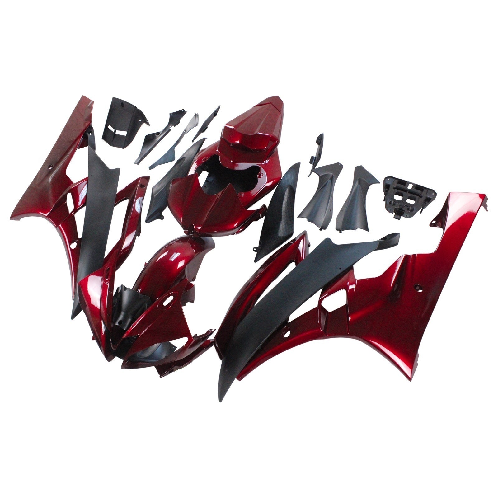 2006-2007 Yamaha YZF 600 R6 Amotopart injectiekuipset carrosserie kunststof ABS #108