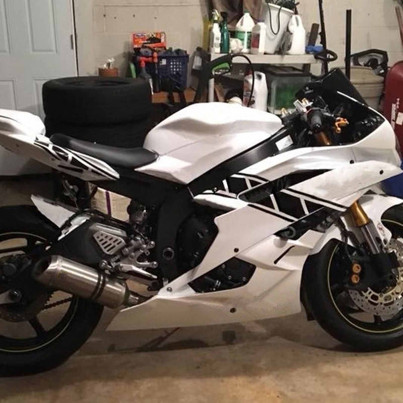 2006-2007 YAMAHA YZF 600 R6 AMOTOPART INJEKTION FAIRING KIT BOODYWORK PLAX ABS #121