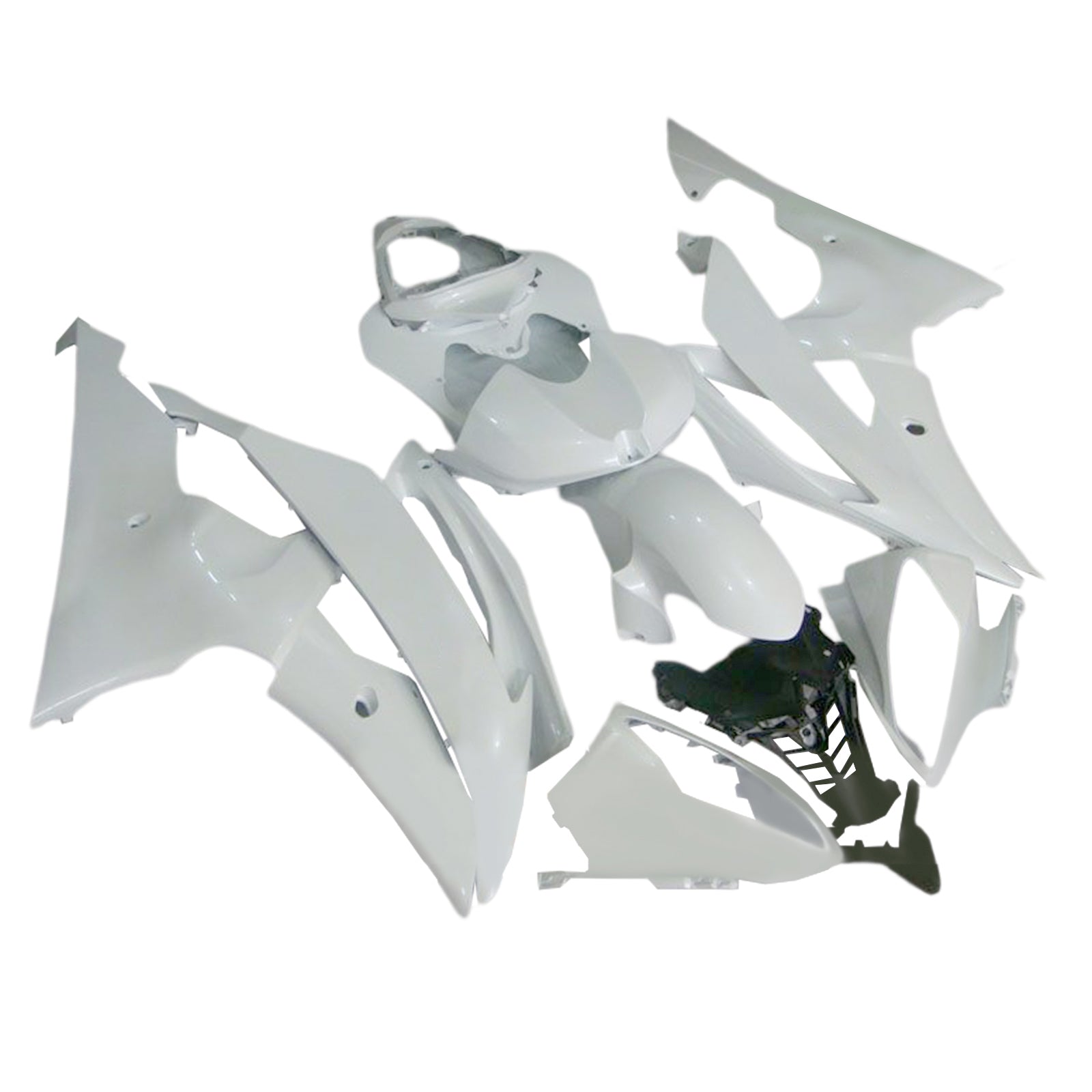Carenados de carreras blancos Yamaha YZF-R6 2008-2016 genéricos