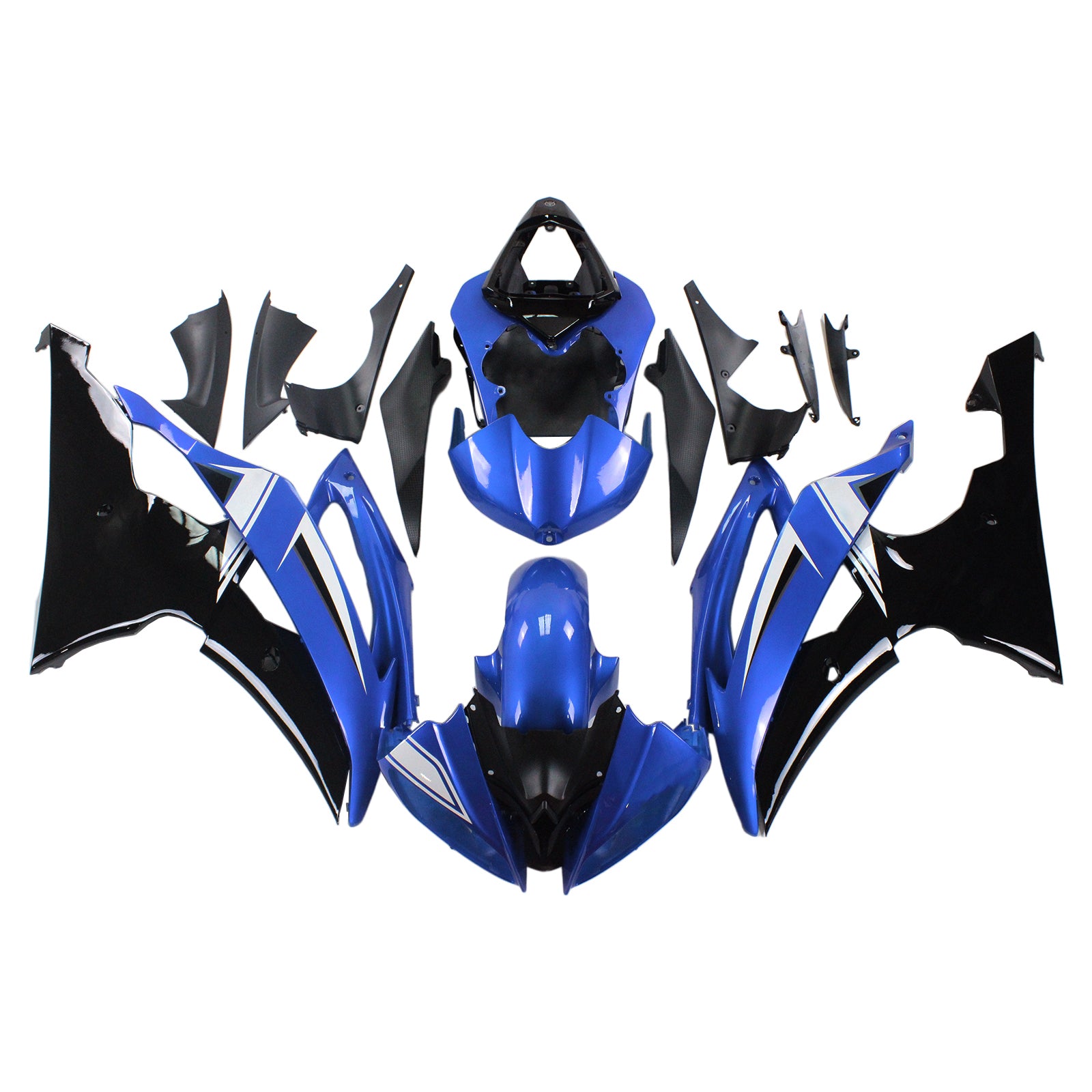 2008-2016 Yamaha YZF 600 R6 Amotopart Kit de carénage d'injection carrosserie plastique ABS #113