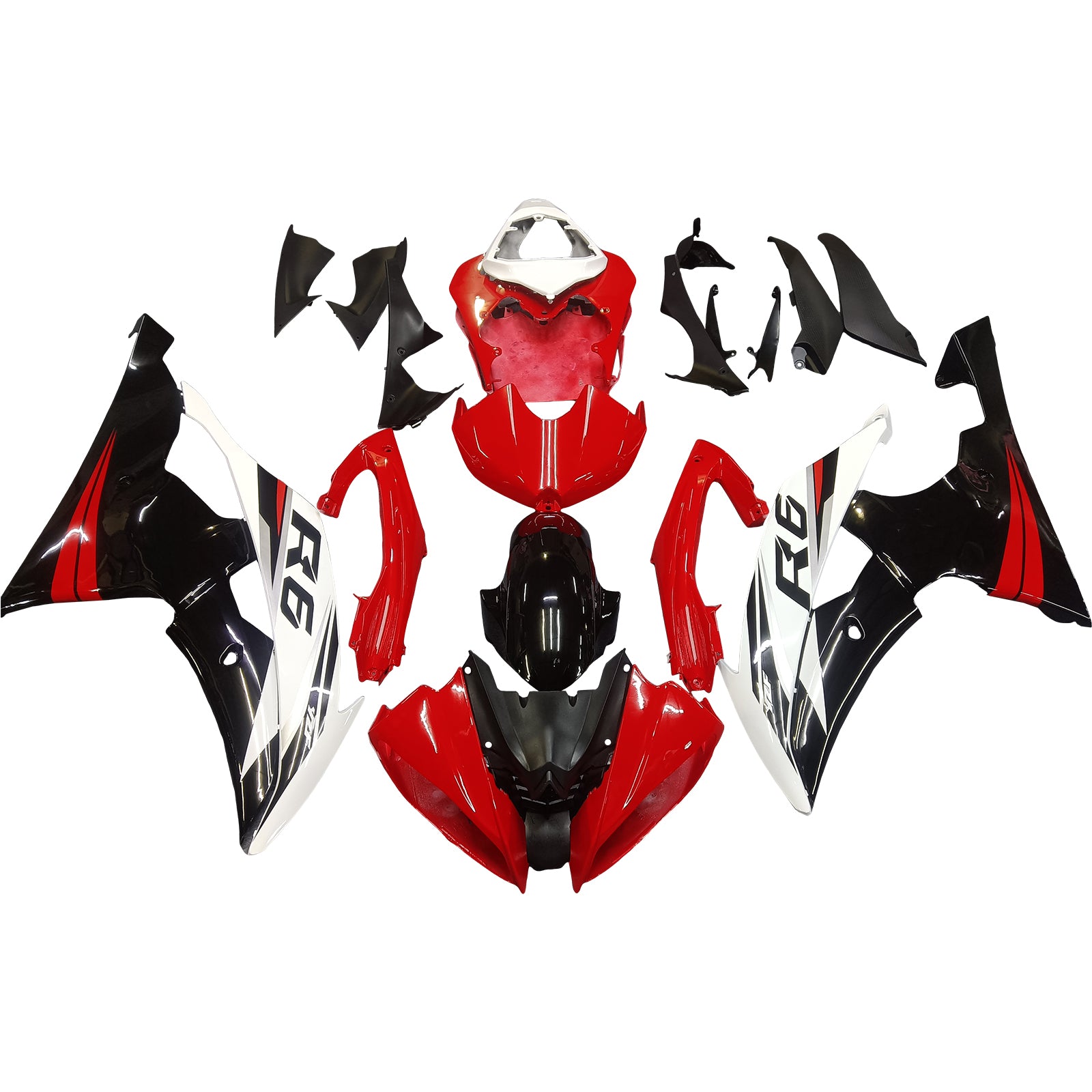 2008-2016 Yamaha YZF 600 R6 Injection Fairing Kit Karosseri Plast ABS #193