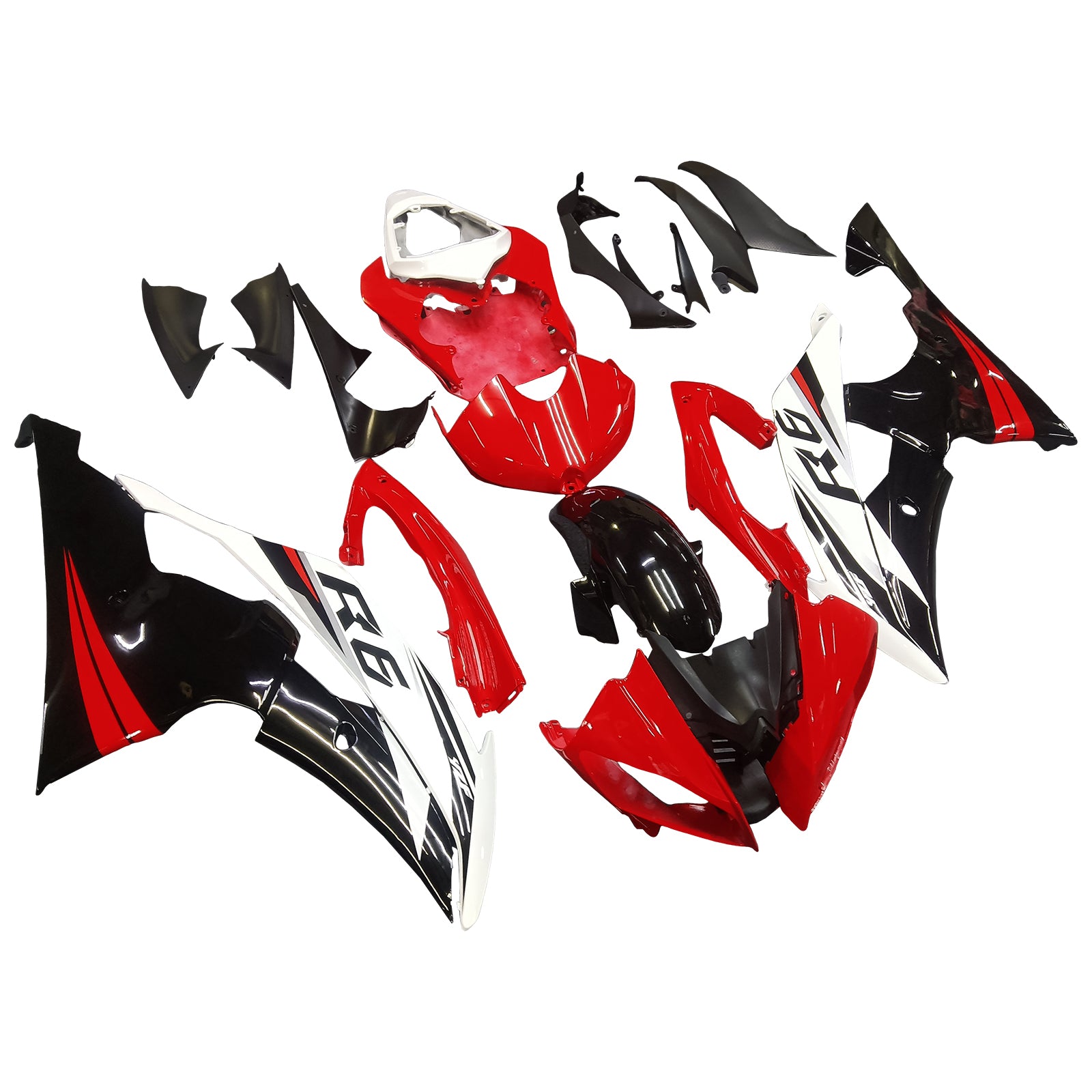 2008-2016 Yamaha YZF 600 R6 Injection Fairing Kit Karosseri Plast ABS #193