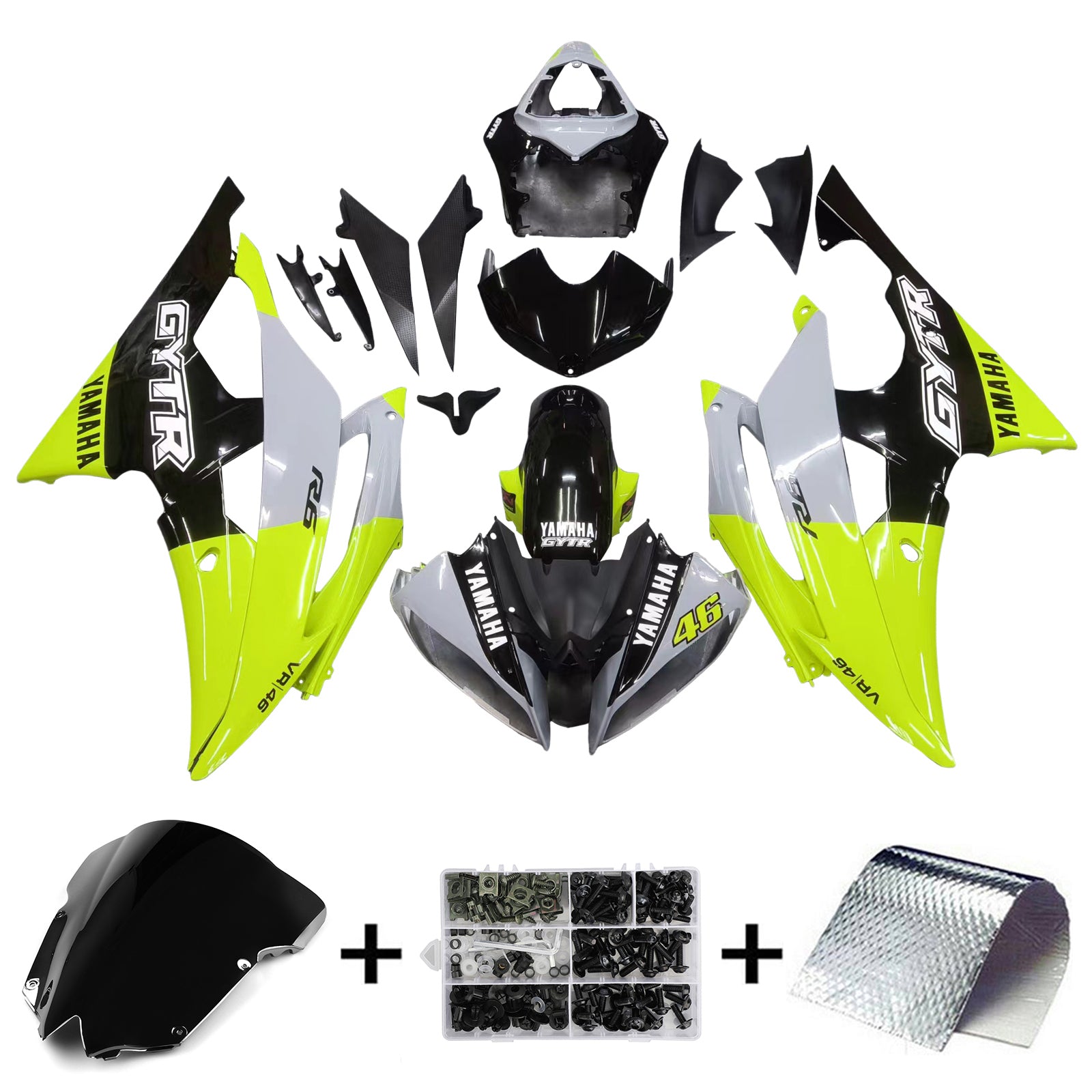 2008-2016 Yamaha YZF 600 R6 Kit de carenado Carrocería Plástico ABS