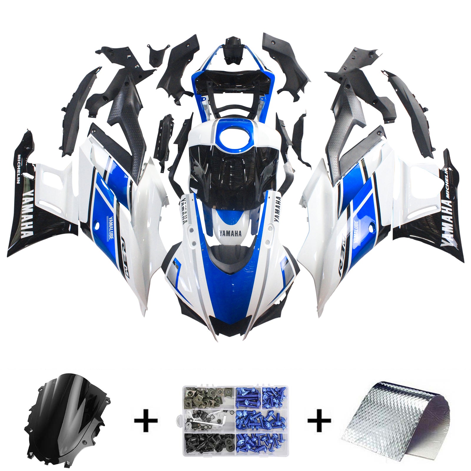 2019-2021 Yamaha YZF-R3 R25 Amotopart Injection Fairing Kit Bodywork Plastic ABS #116