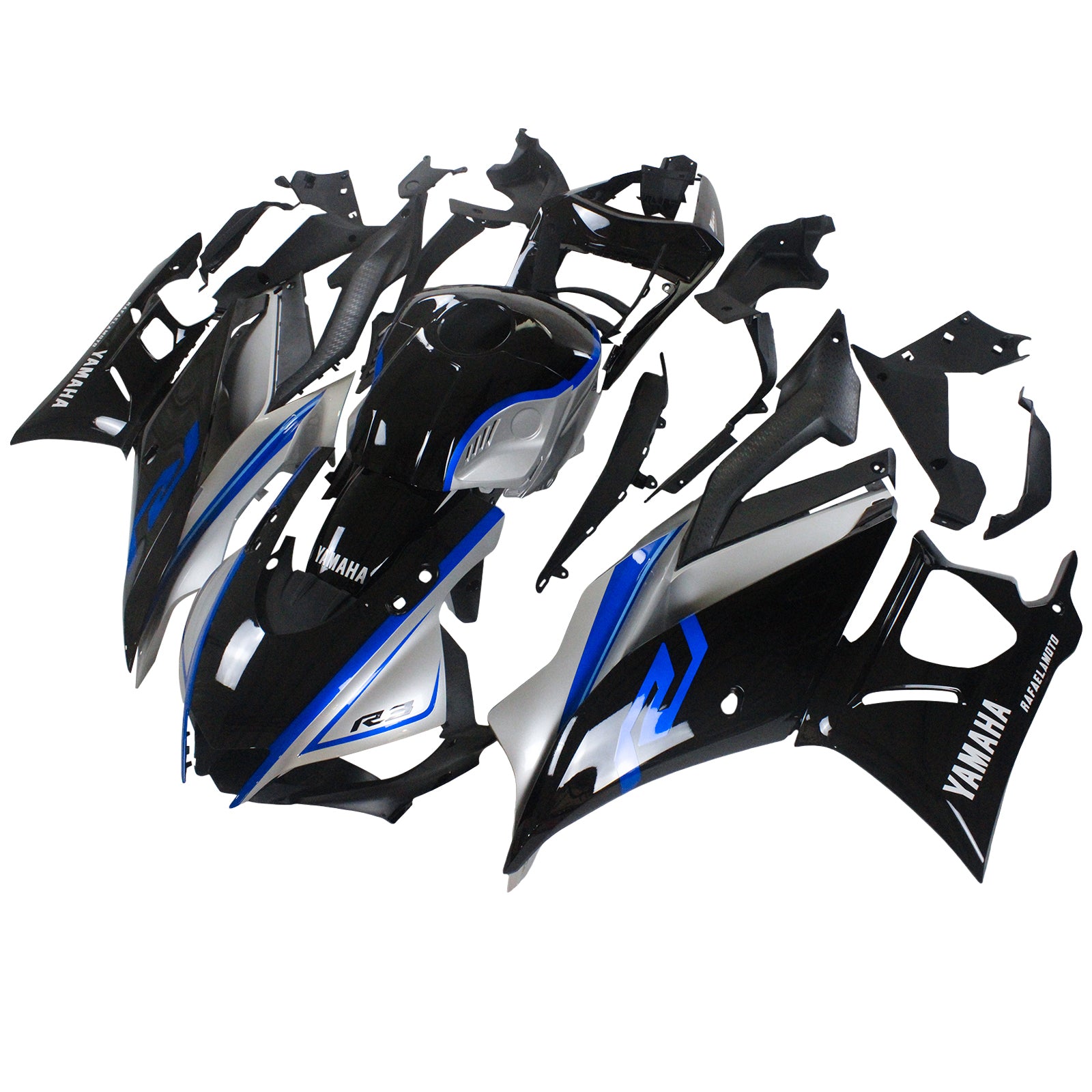 2019-2021 Yamaha YZF-R3 R25 Amotopart Injection Fairing Kit Bodywork Plastic ABS #118