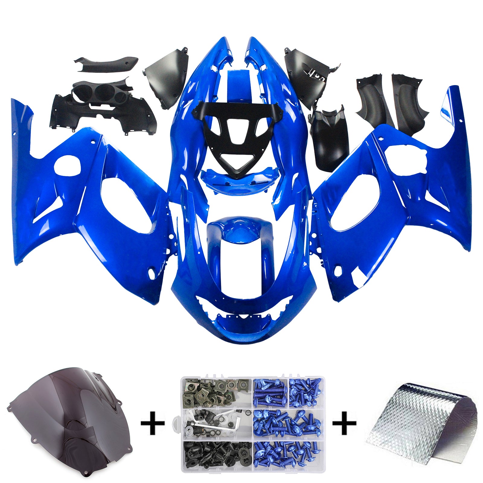 1996-2007 Yamaha YZF 600R Thundercat Amotopart Kit de carénage d'injection carrosserie plastique ABS #113
