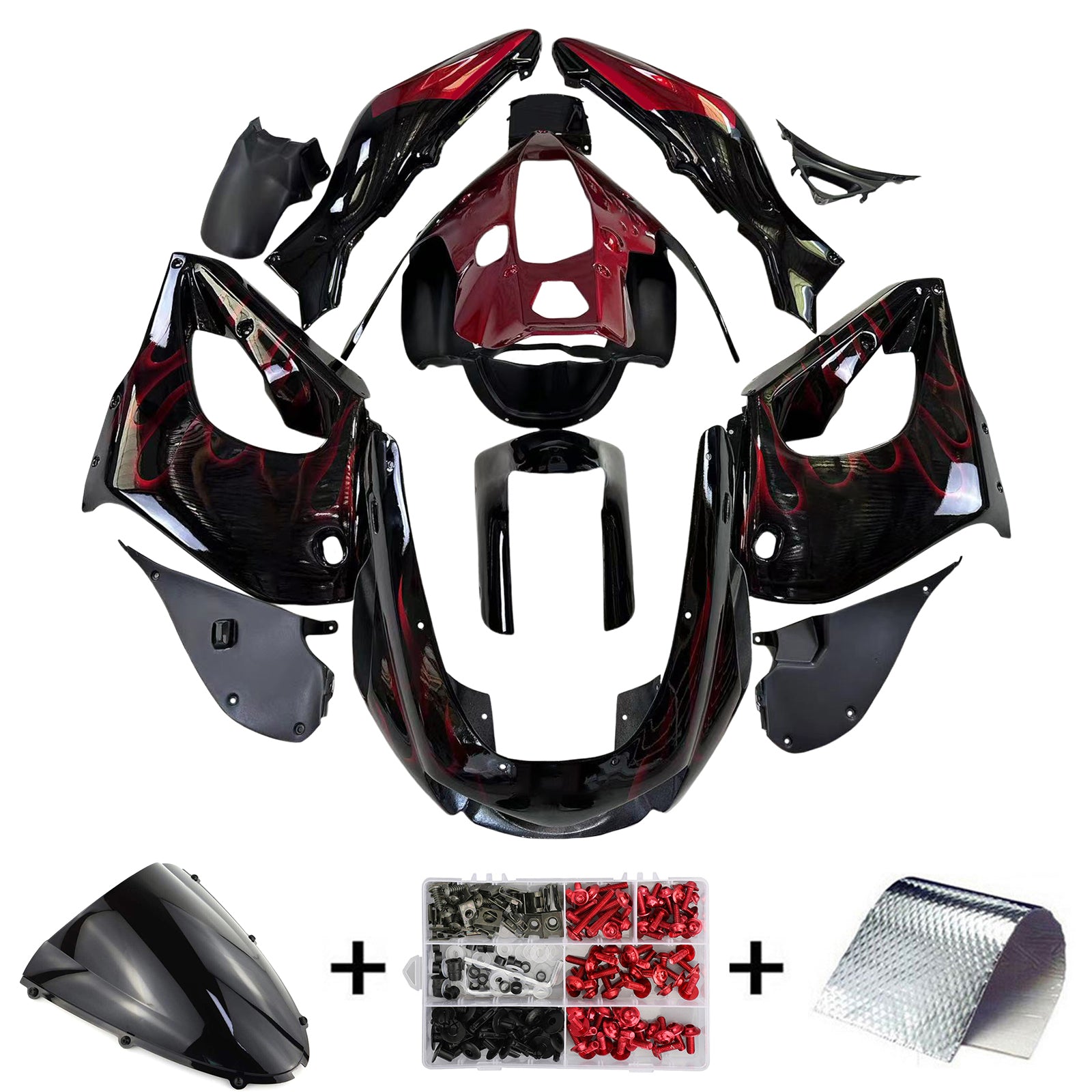 1997-2007 Yamaha YZF1000R Thunderace Amotopart Injection Fairing Kit Kaross ABS #105