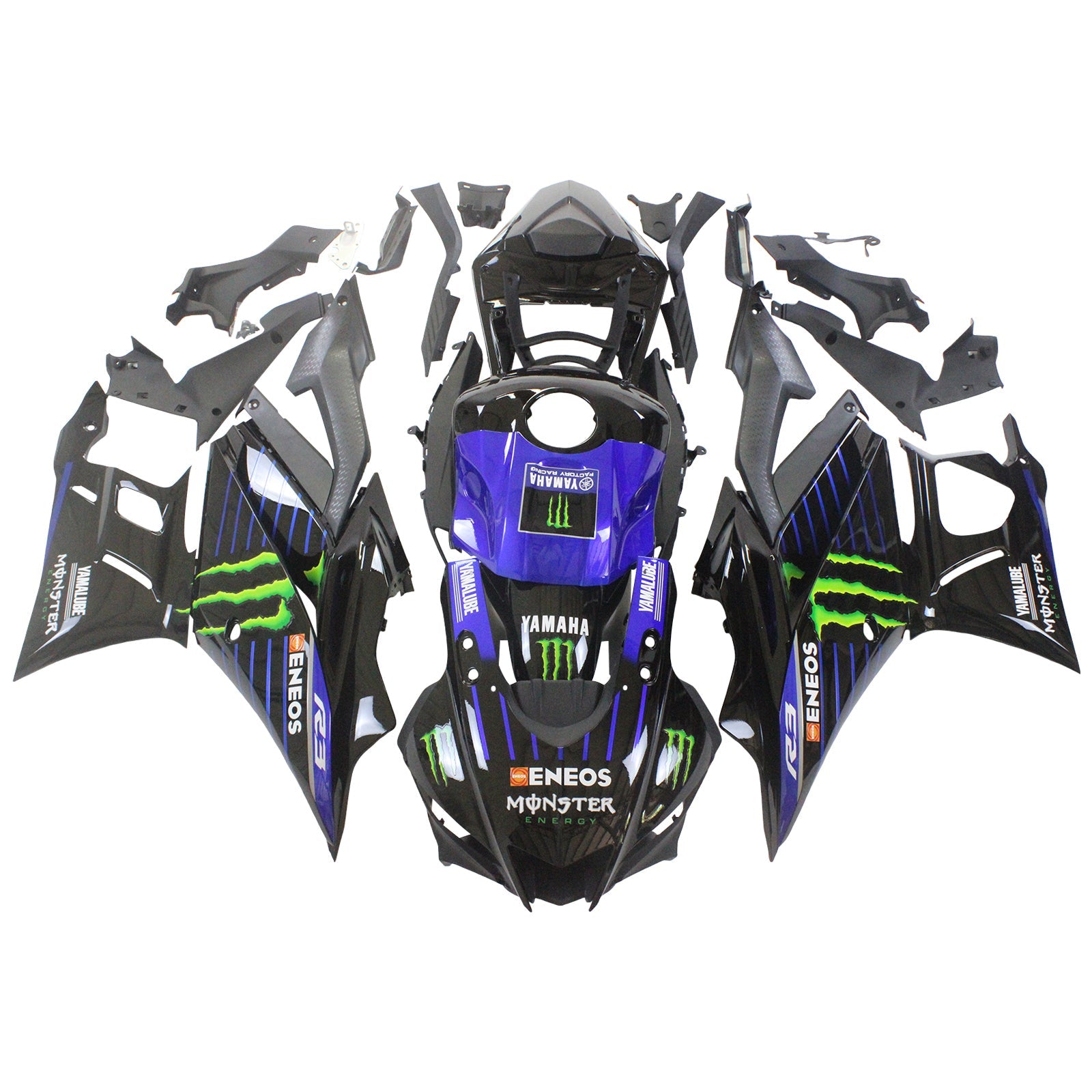 2022-2023 Yamaha YZF-R3 R25 Kit de carénage d'injection carrosserie plastique ABS #105
