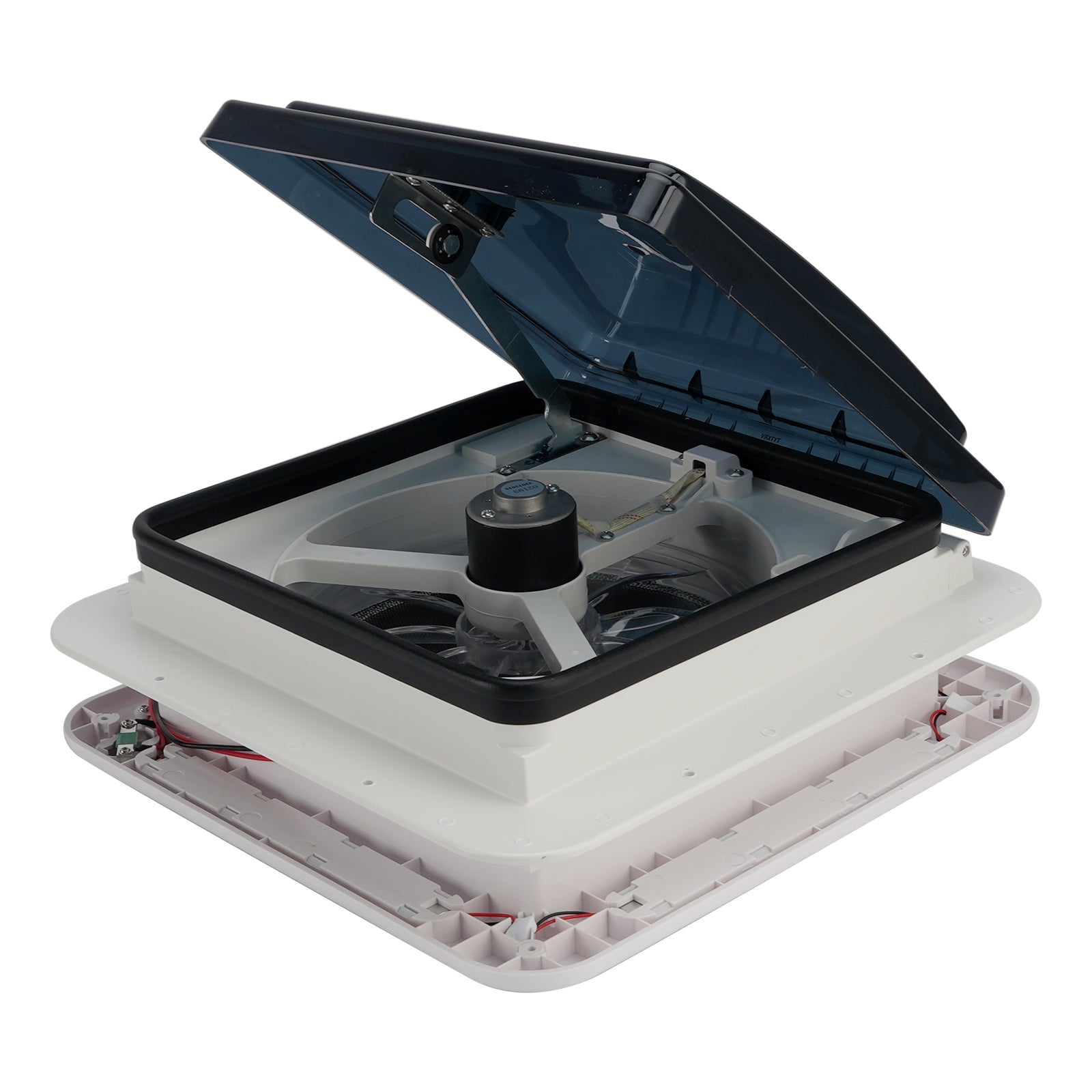 11" RV Caravan Roof Vent 3-Speed Motor RV Fan 12V Skylight With LED Light