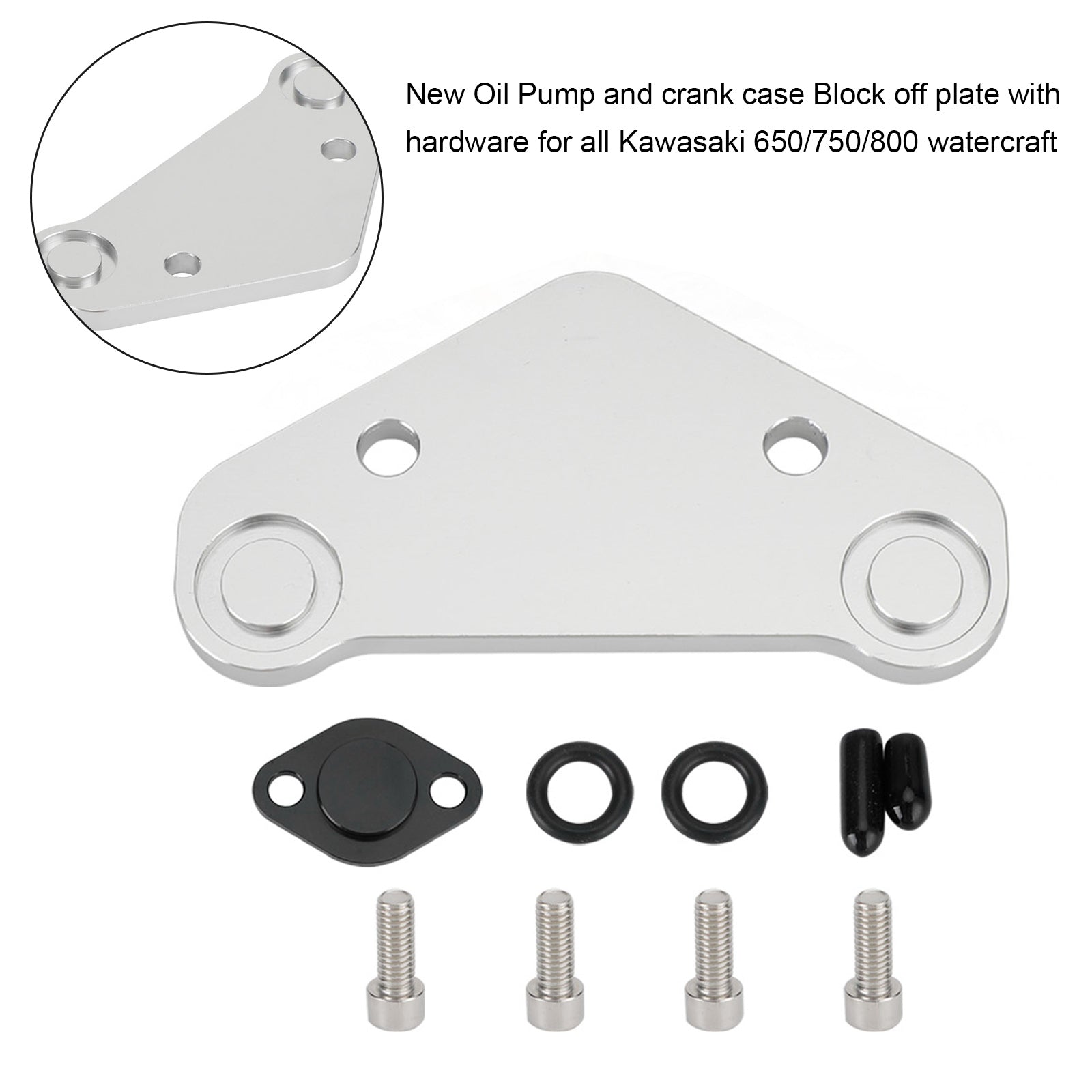 Carter de manivelle bloc d'huile hors plaque couvercle bouchon de vidange pour Kawasaki 650sx SX X2 TS 750sx 800