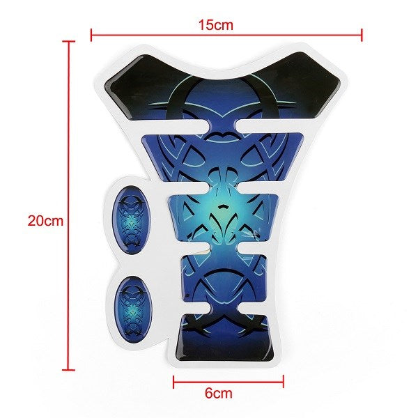 Protector Tank Motorcycle For UK Universal Gas BMW Suzuki Yamaha Pad Blue Honda