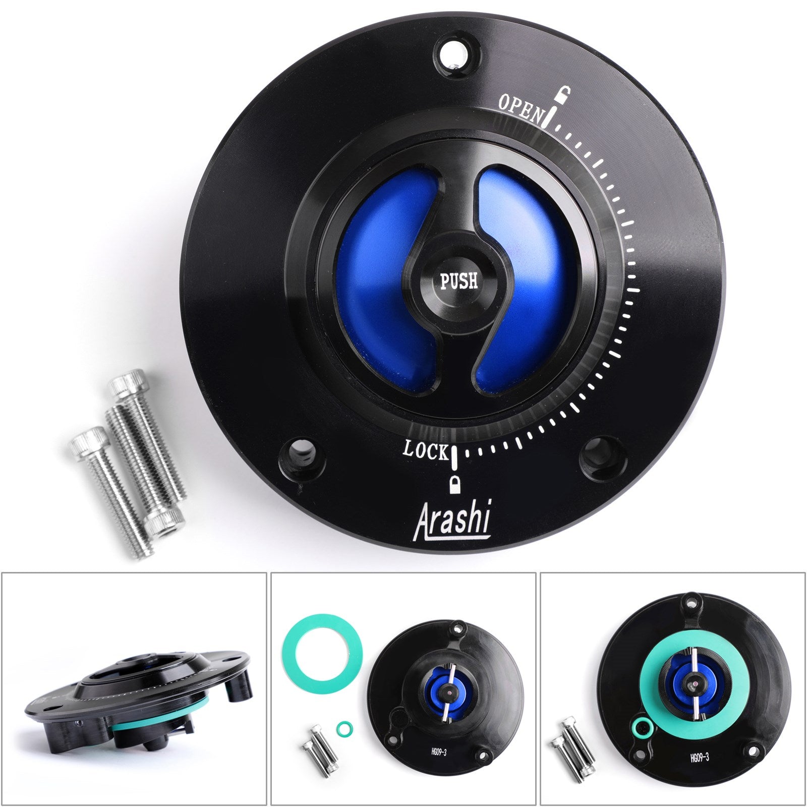 Quick Release Fuel Gas Cap Black For Suzuki SV650 SV650S SV1000 SV1000S 03-18