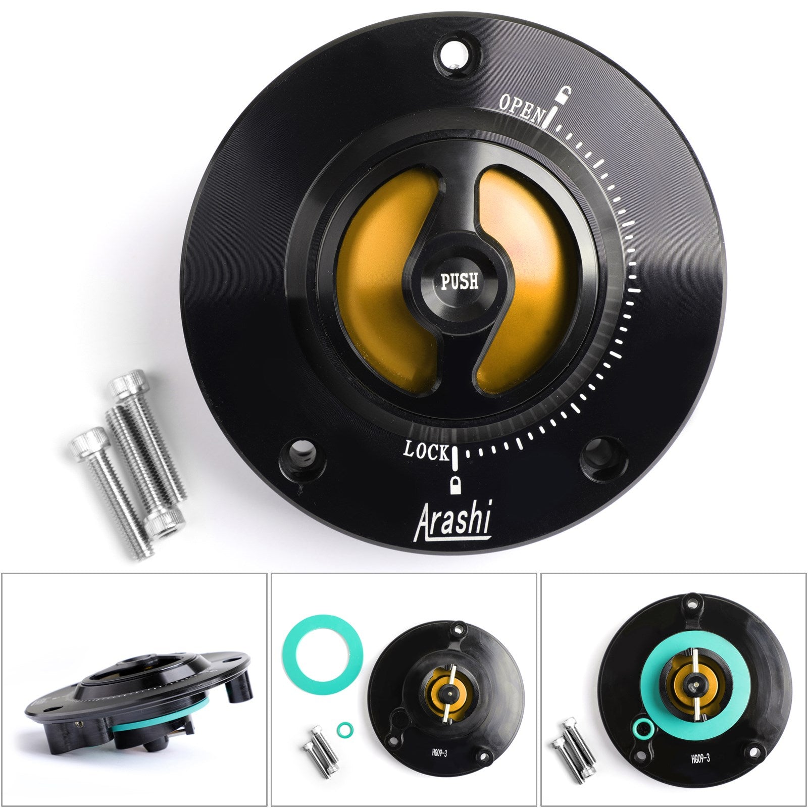 Quick Release Fuel Gas Cap Black For Suzuki SV650 SV650S SV1000 SV1000S 03-18