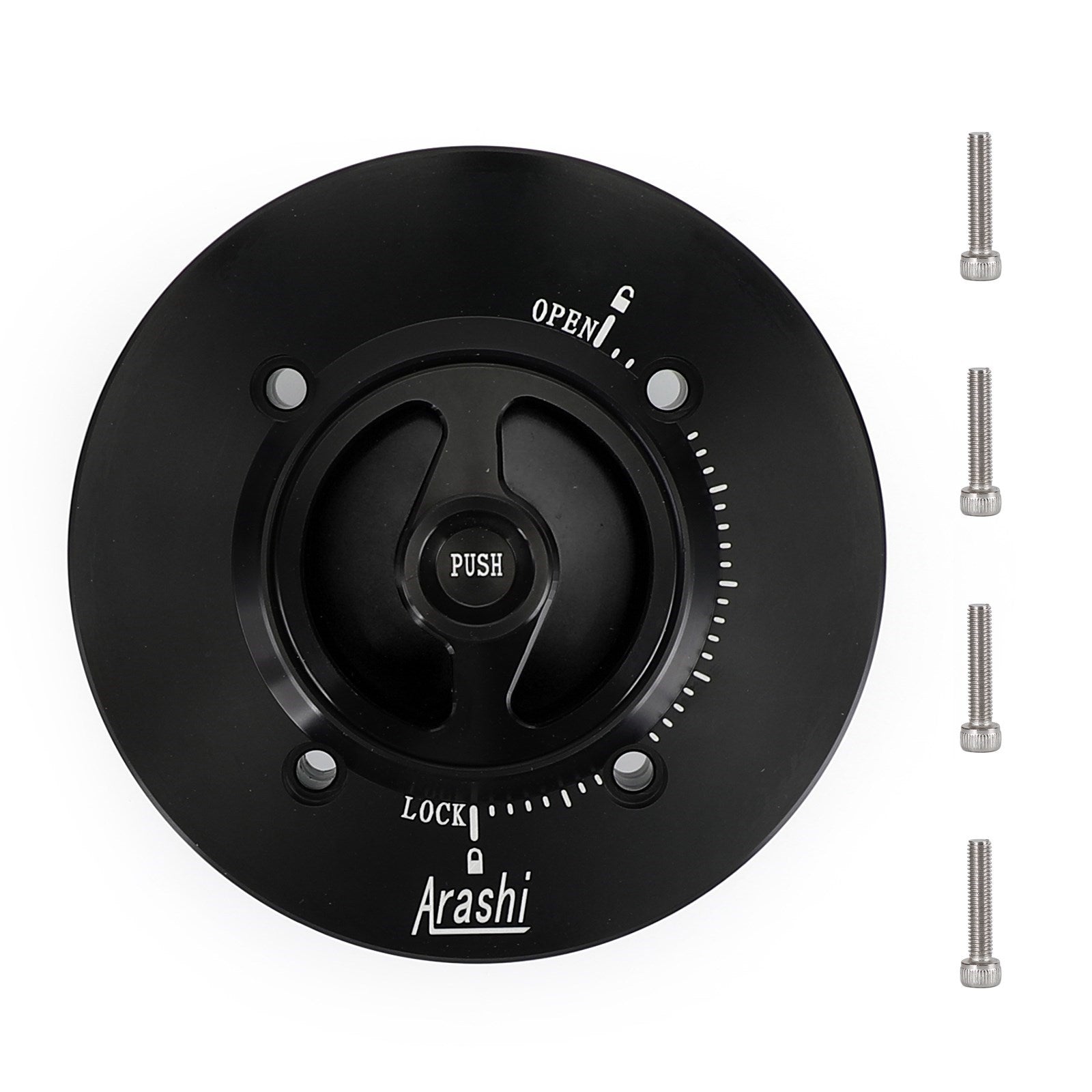 Quick Release Fuel Gas Cap Black For Kawasaki Ninja 400 650 ZX-6R 2019-2022