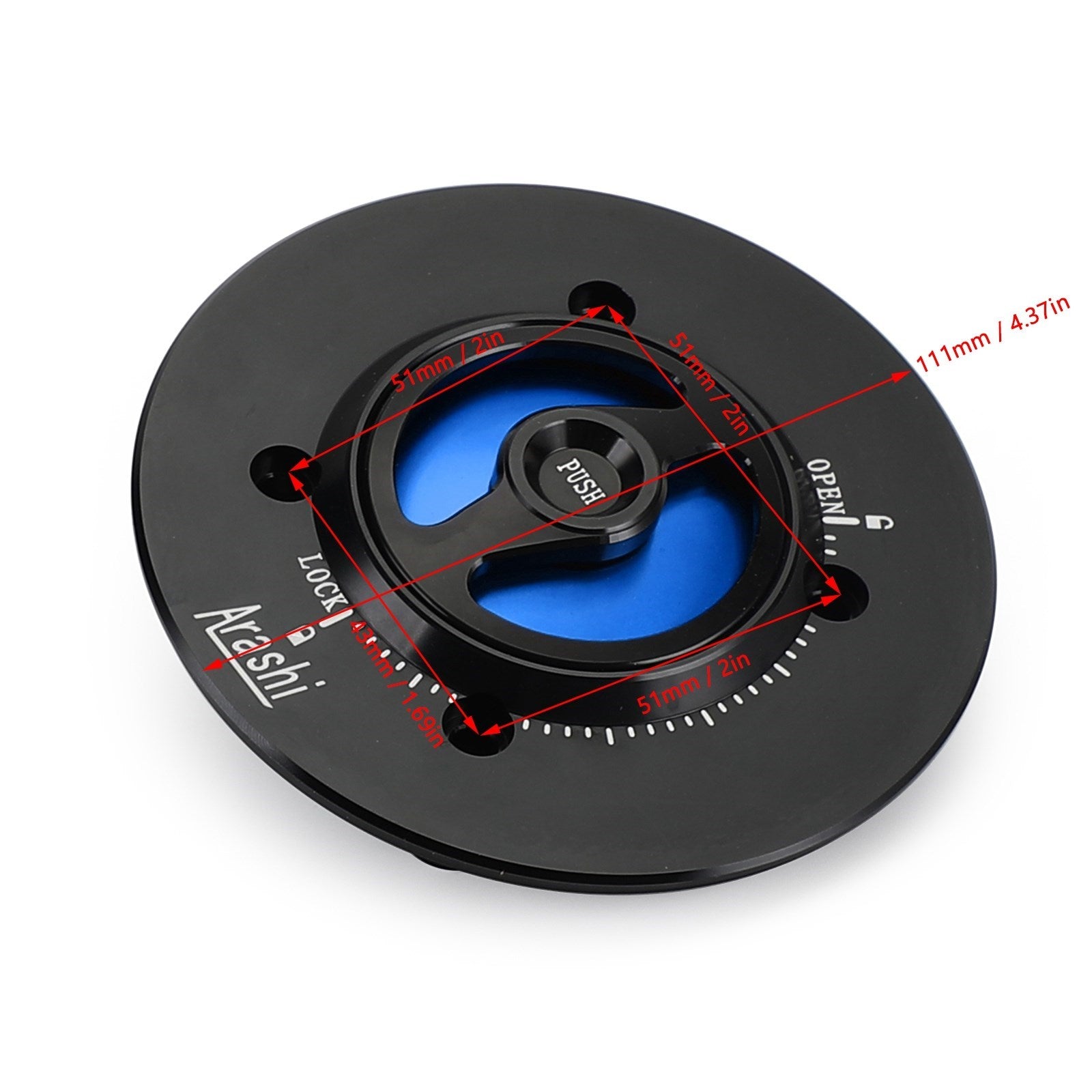 Quick Release Fuel Gas Cap Black For Kawasaki Ninja 400 650 ZX-6R 2019-2022