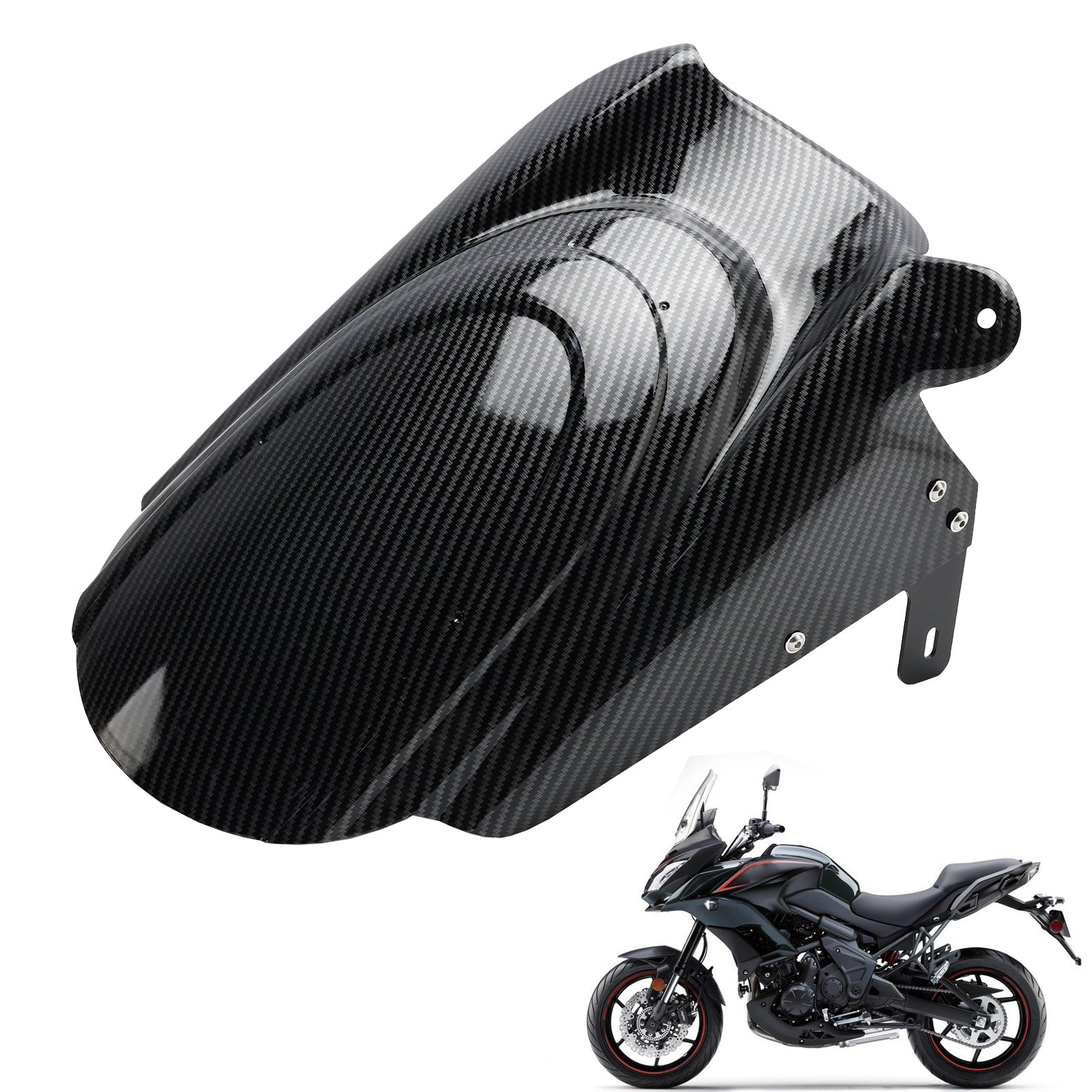 Rear Hugger Fender Mudguard for KAWASAKI VERSYS 650 KLE650 2015-2019 Carbon Generic