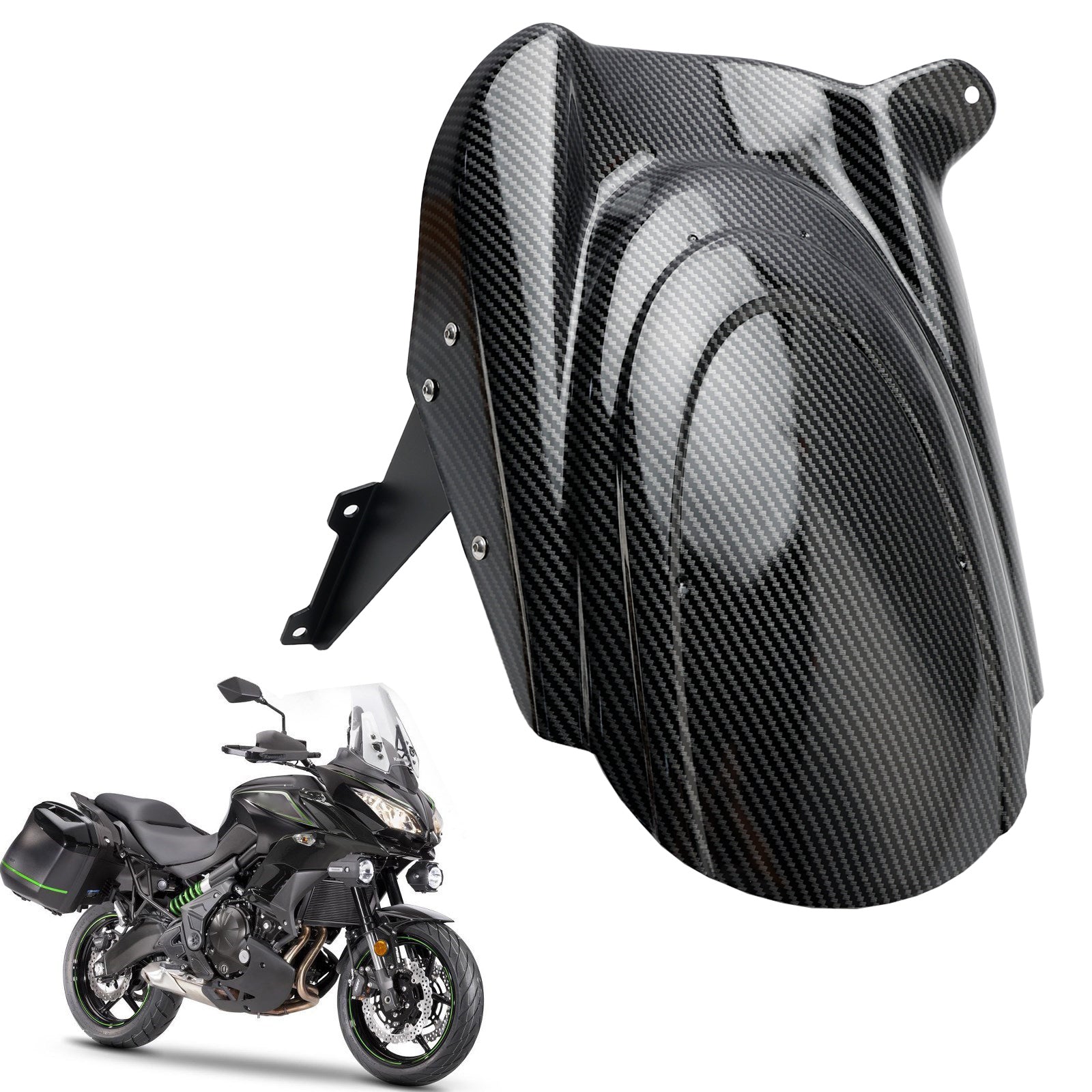 Rear Hugger Fender Mudguard for KAWASAKI VERSYS 650 KLE650 2015-2019 Carbon Generic