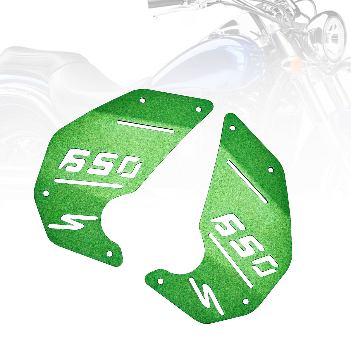 Engine Cover Plate Side Panel Green For Kawasaki Vulcan S En650 Vn650 15-22 Cafe