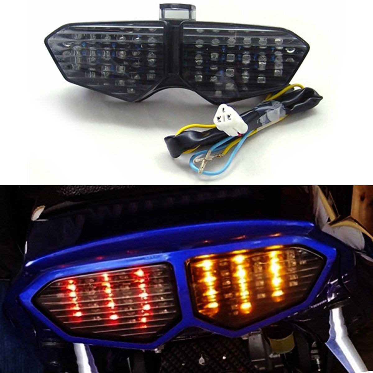 Integrated LED TailLight Turn Signals for Yamaha YZF R6 03-05 YZF R6S Smoke