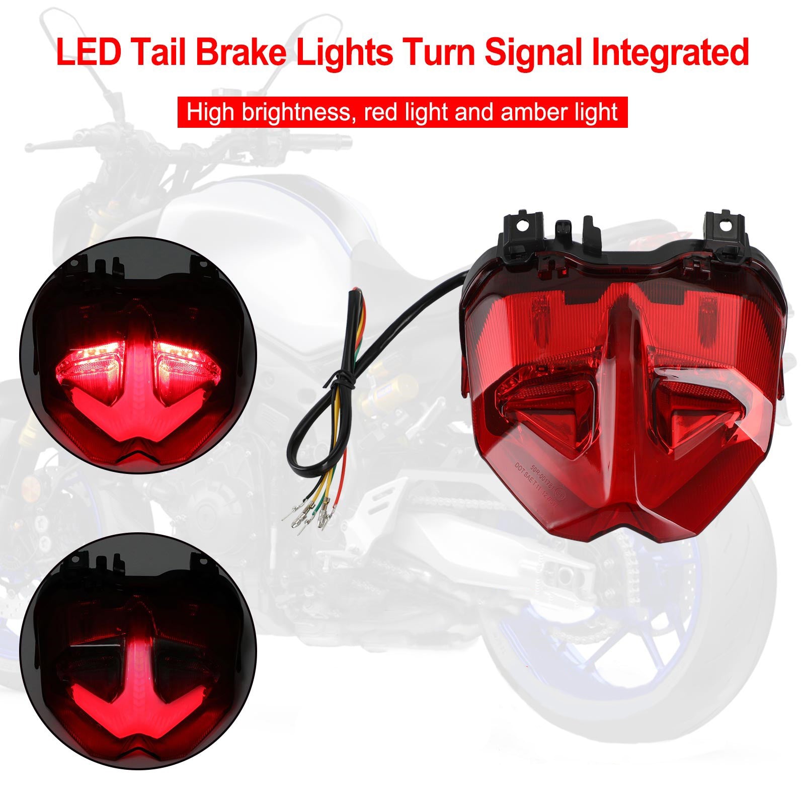 Tail Brake Lights Turn Signal Integrated For YAMAHA MT-09 MT10 SP 2021-2022 Generic