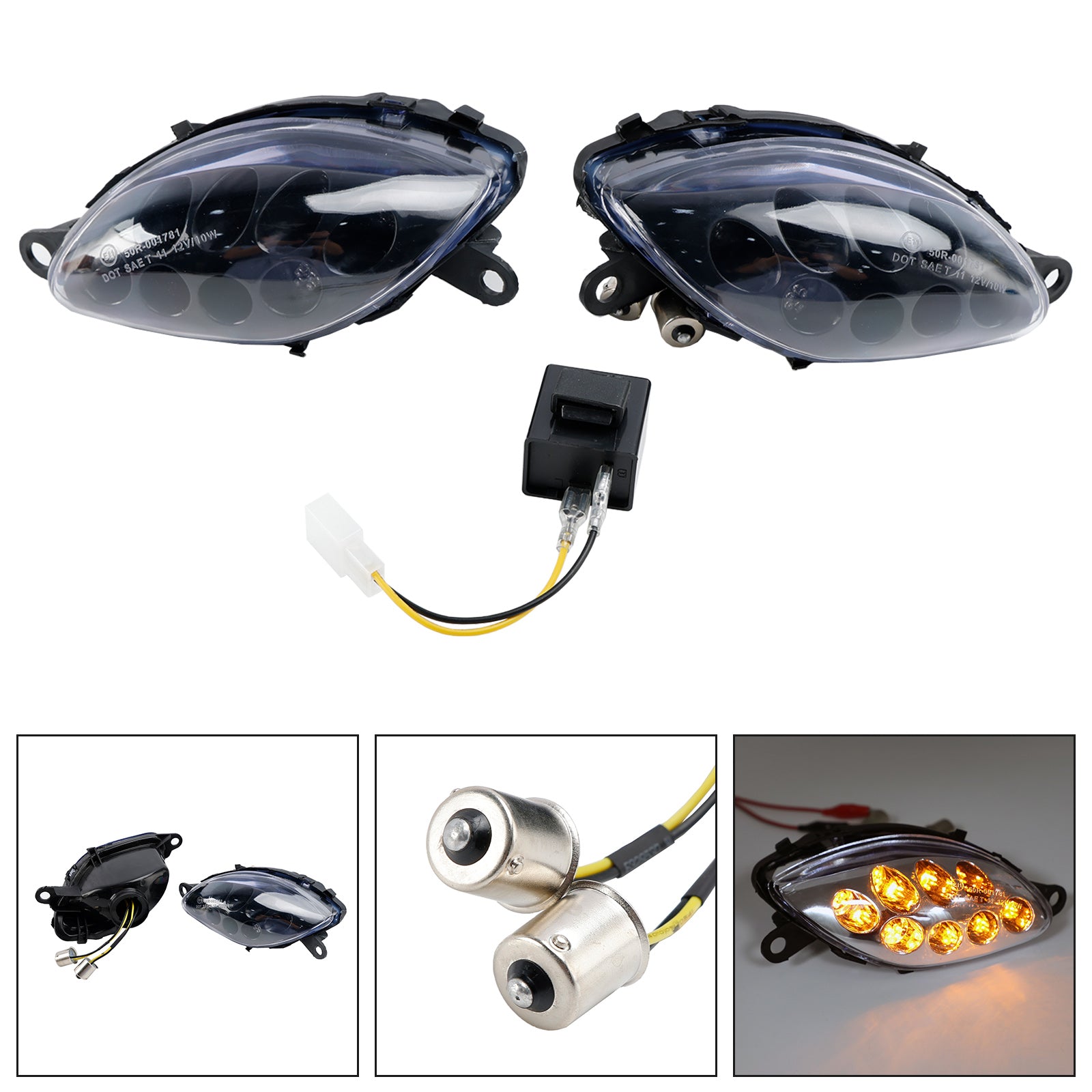 Suzuki Hayabusa GSXR1300 (1999-2007) Front Turn Signals 2 Color