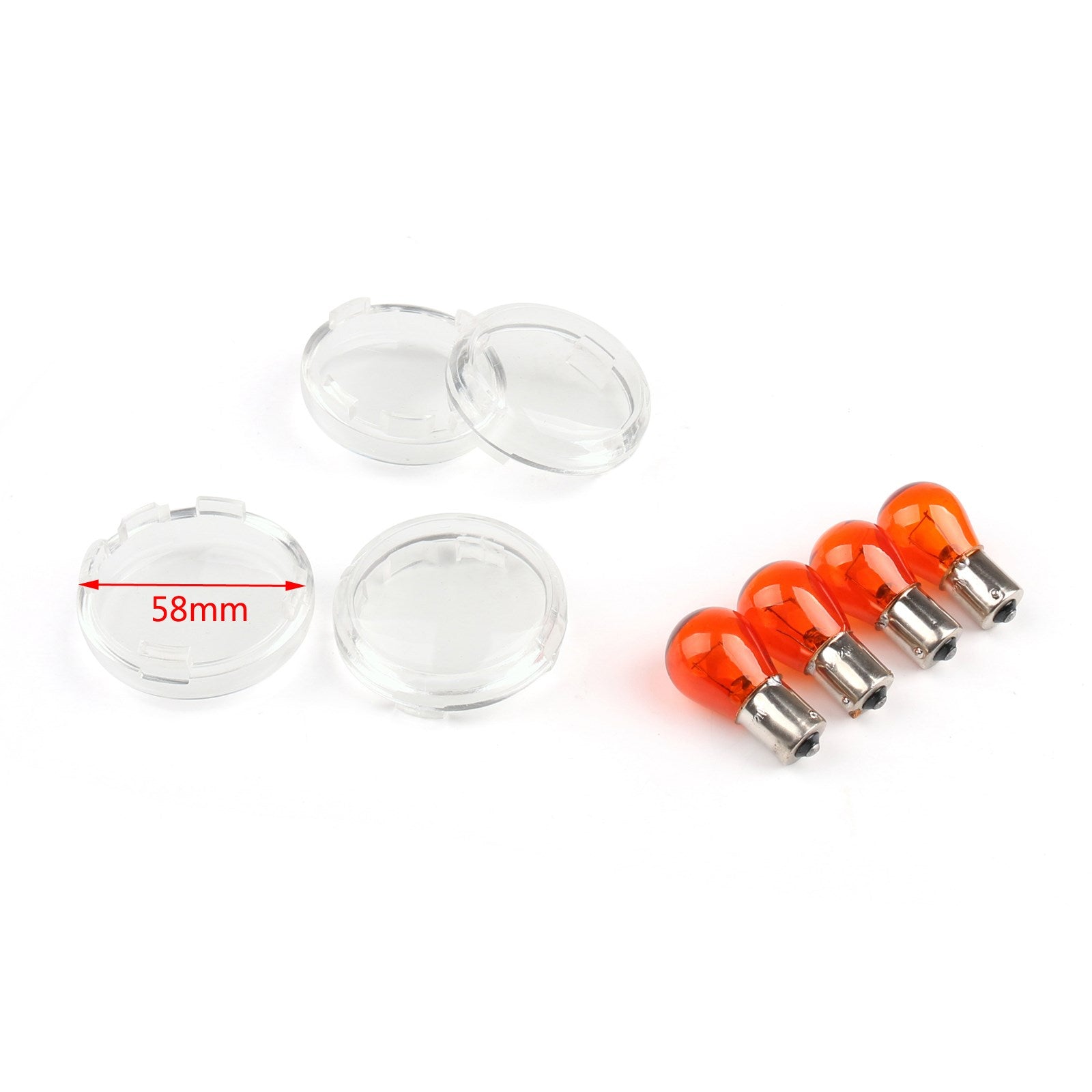 4x Turn Signal Lens For Bulbs For Harley Softail Dyna Sportsters 2002 &Up