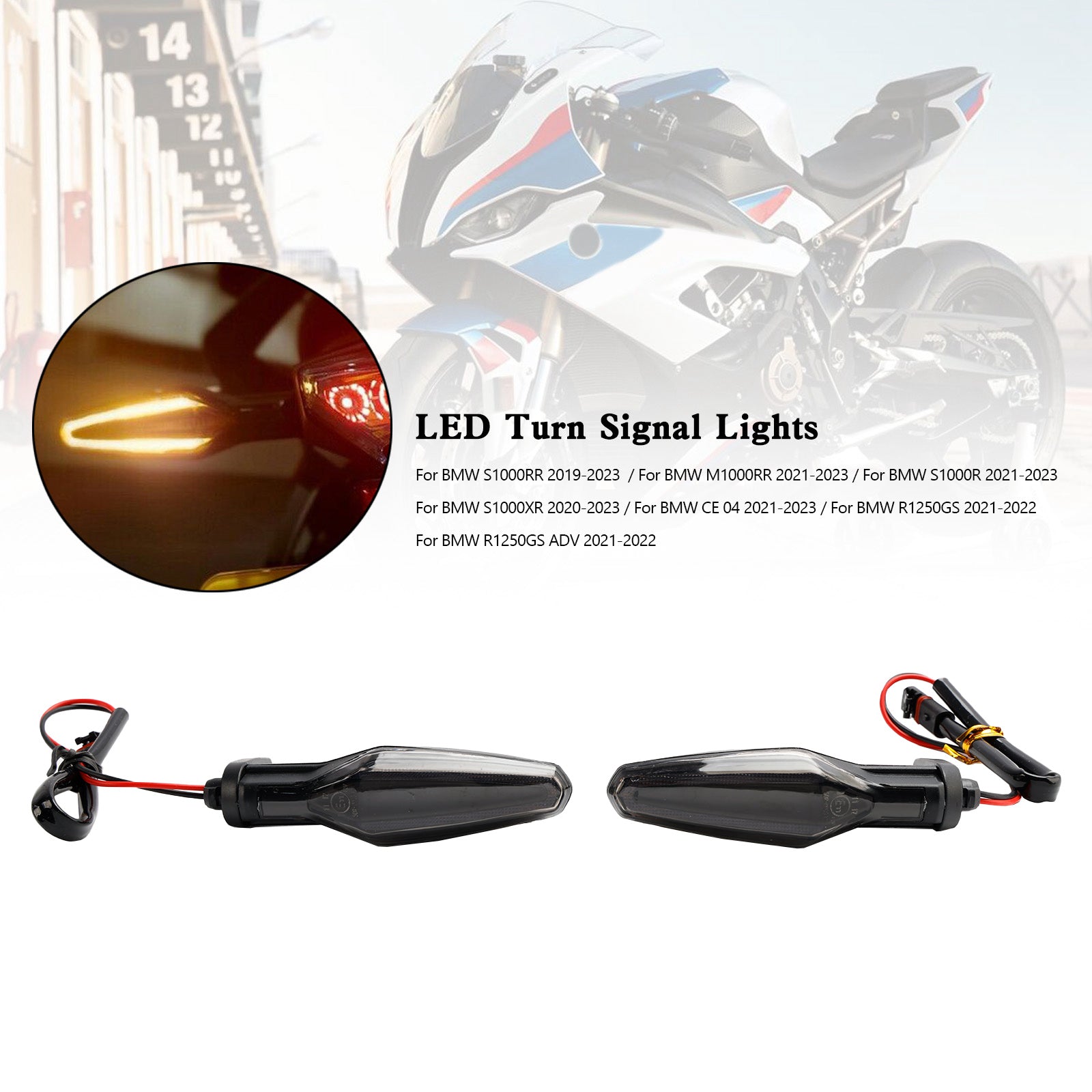 Clignotants LED pour BMW S1000XR S1000R R1250GS ADV CE 04 2020 – 2023