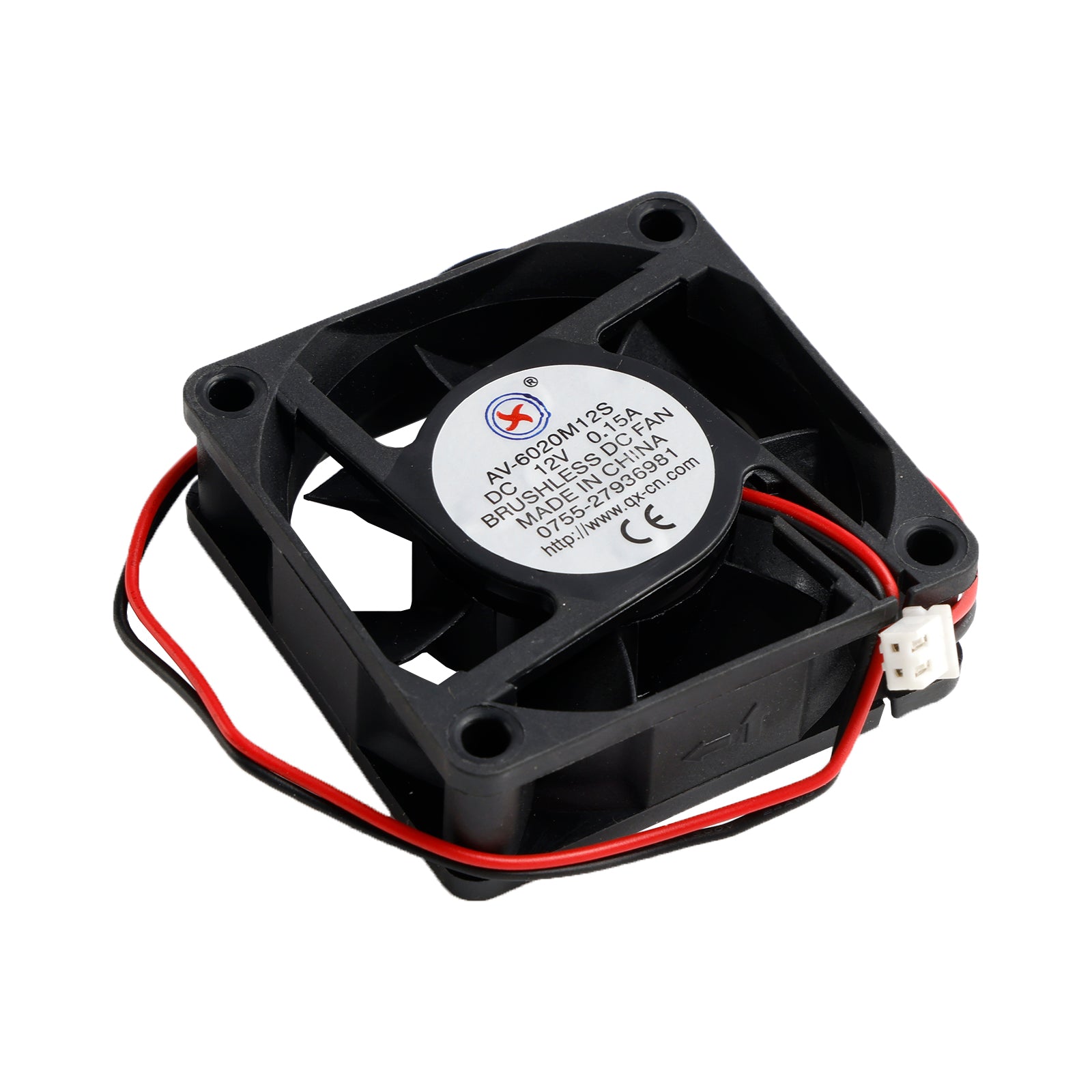 1 Stuks DC Borstelloze Koeling PC Computer Fan 12V 6020s 60x60x20mm 0.15A 2 Pin Draad