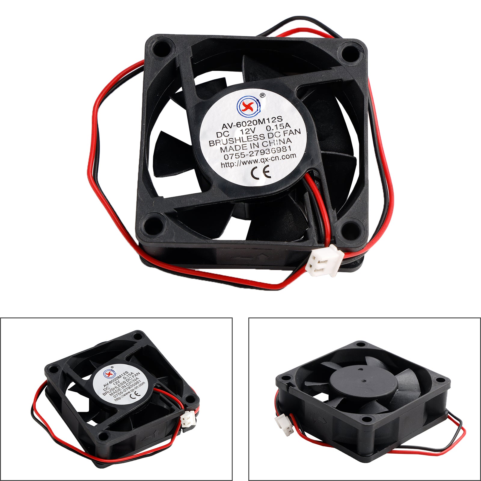 1 Stuks DC Borstelloze Koeling PC Computer Fan 12V 6020s 60x60x20mm 0.15A 2 Pin Draad