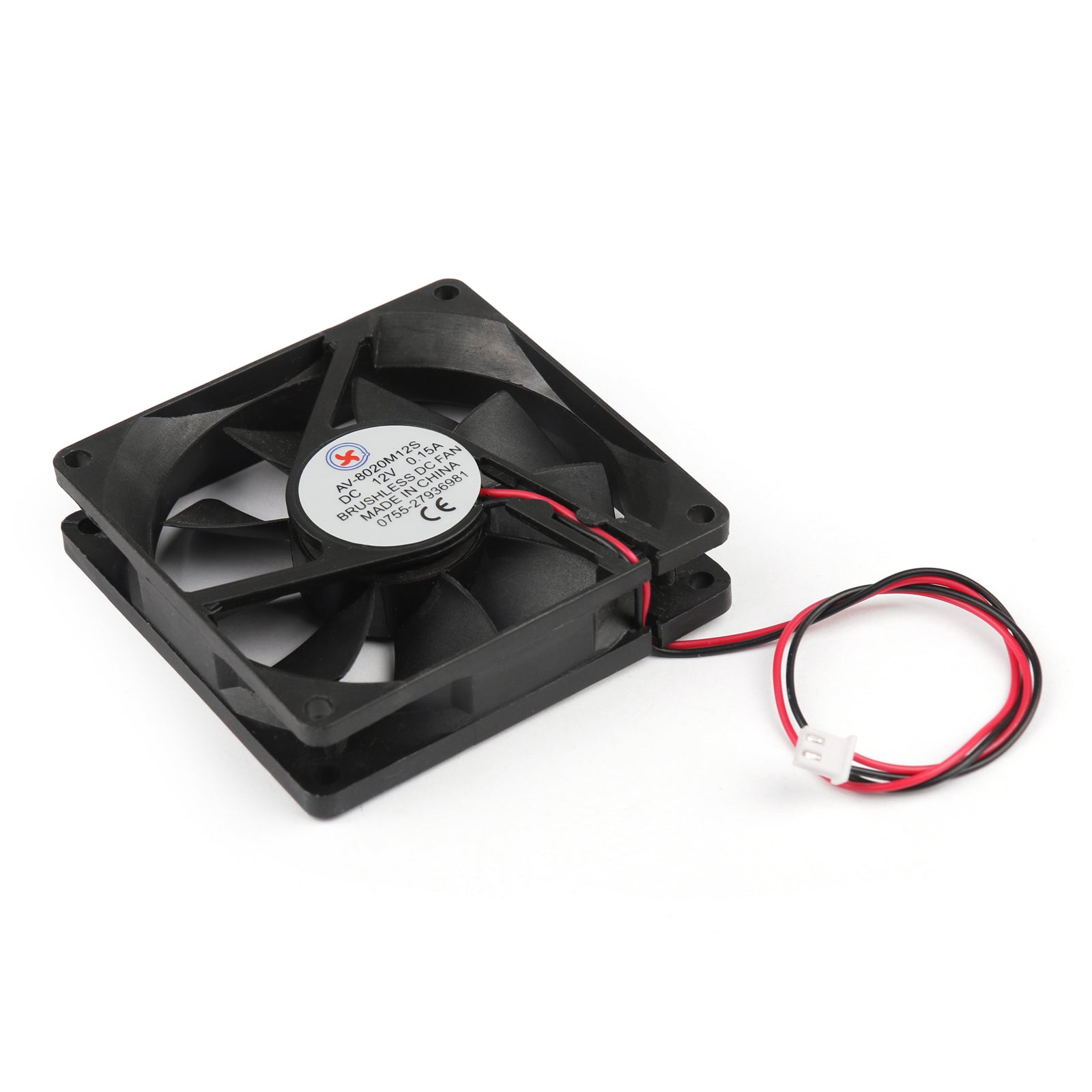 1 Stuks DC Borstelloze Koeling PC Computer Fan 12V 8020s 80x80x20mm 0.15A 2 Pin Draad