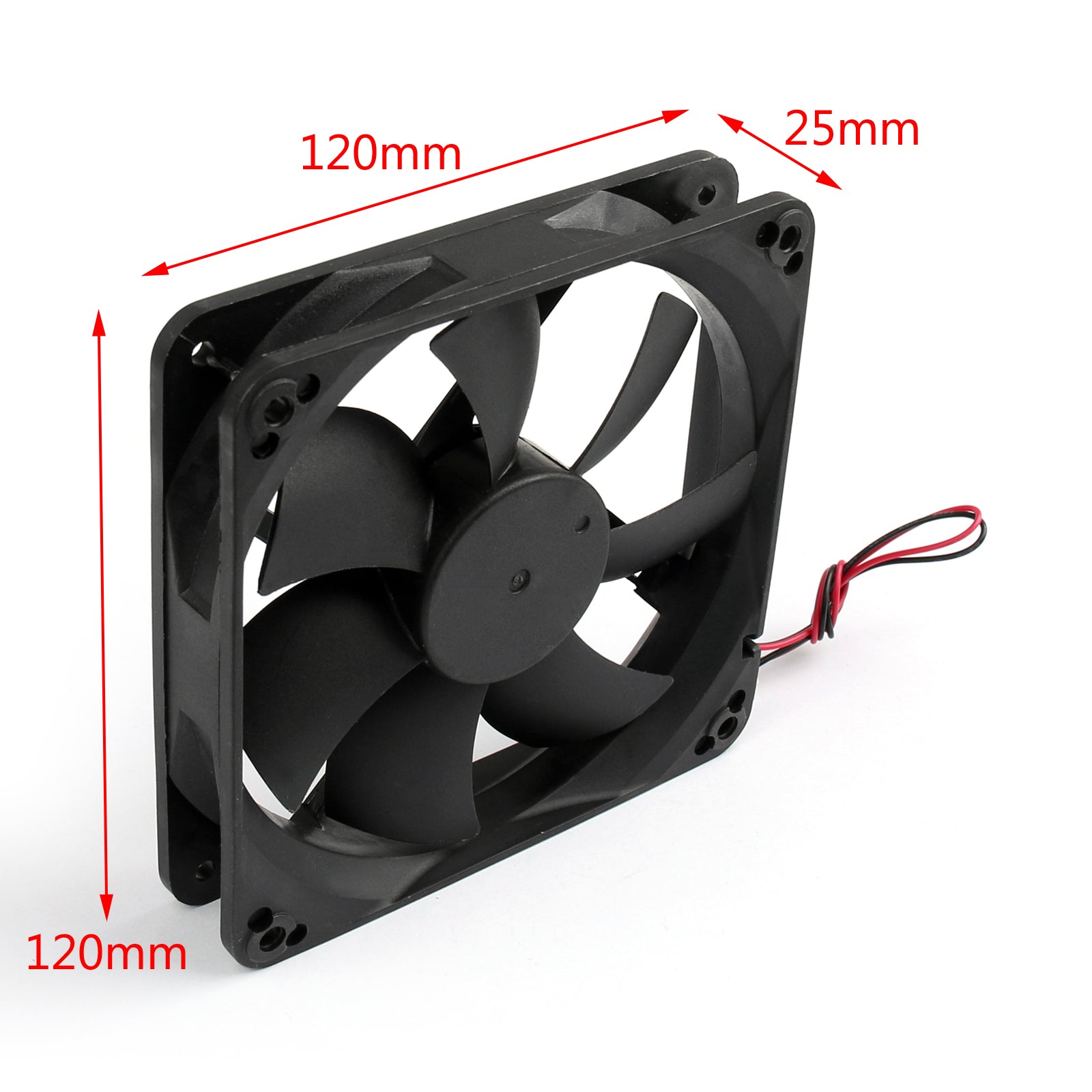 Ventilateur de refroidissement sans balais pour ordinateur PC, 12V, 12025s, 120x120x25mm, 0,2a, 2 broches, 1 pièce