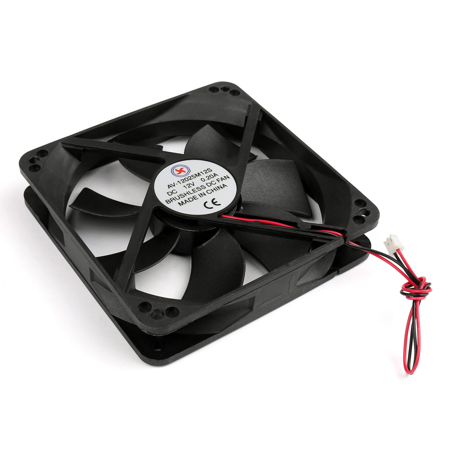 Ventilateur de refroidissement sans balais pour ordinateur PC, 12V, 12025s, 120x120x25mm, 0,2a, 2 broches, 1 pièce