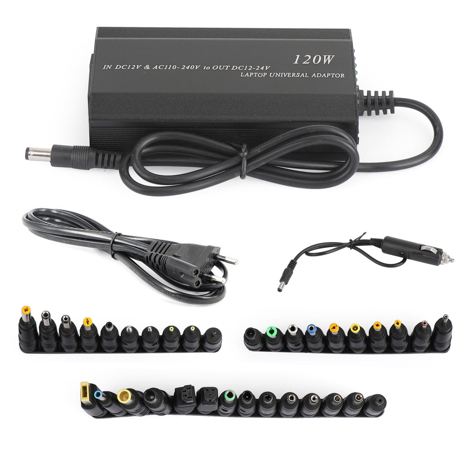 120W Car Home 34 Tips Power Supply Adapter Charger for Laptop Notebook UK Plug