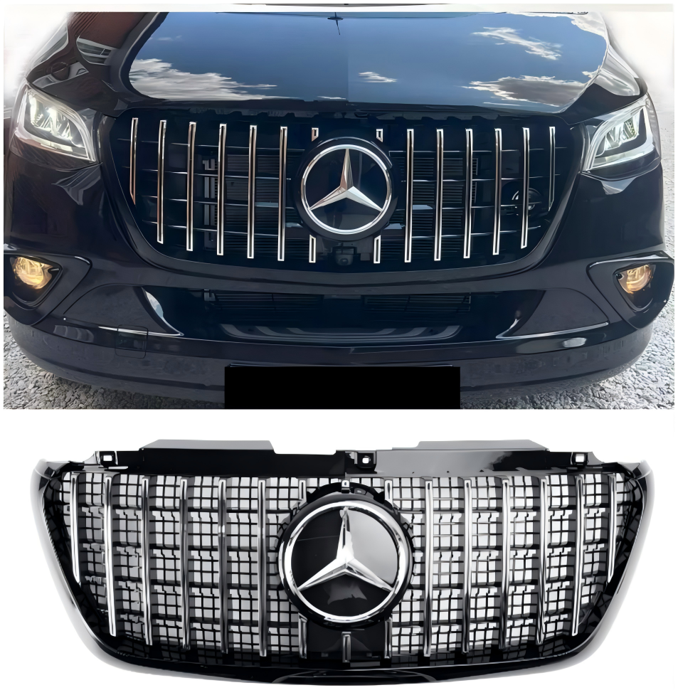 2018-2023 Mercedes Sprinter W907  W910 GT-stil främre stötfångargrill