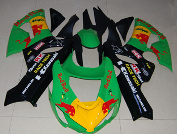 Kit de carenado verde múltiple Kawasaki ZX6R 2005-2006