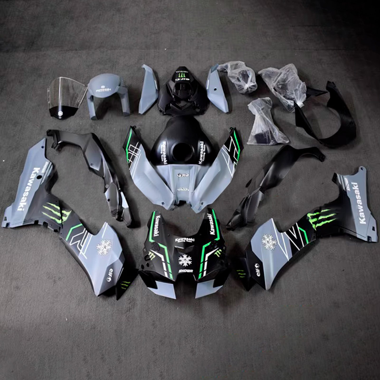 Kit carenatura iniezione Carrozzeria ABS adatto per Kawasaki ZX-10R ZX-10RR 2021-2025
