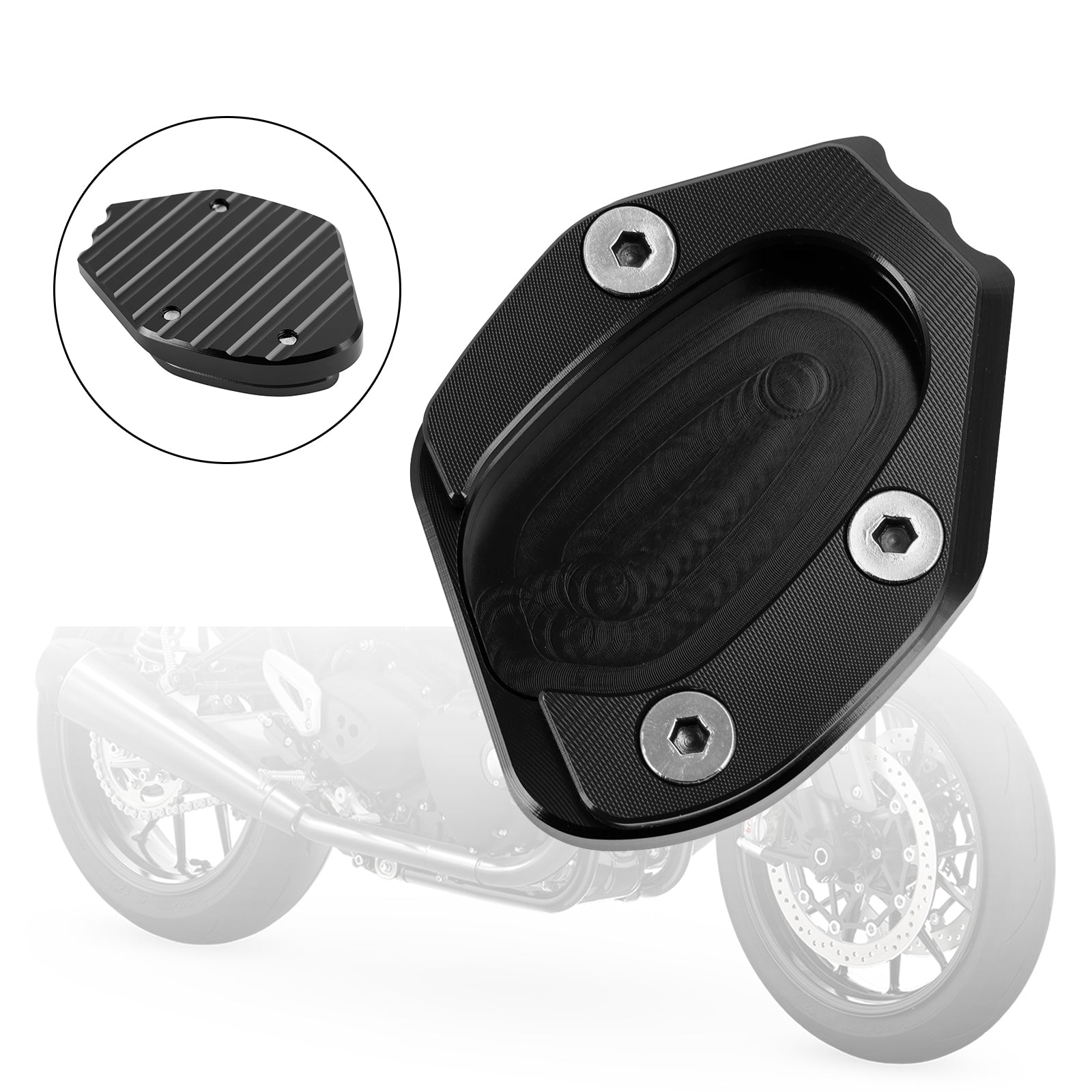 Kickstand Enlarge Plate Pad fit for speed twin 1200 19-21 thruxton 1200/R 16-19