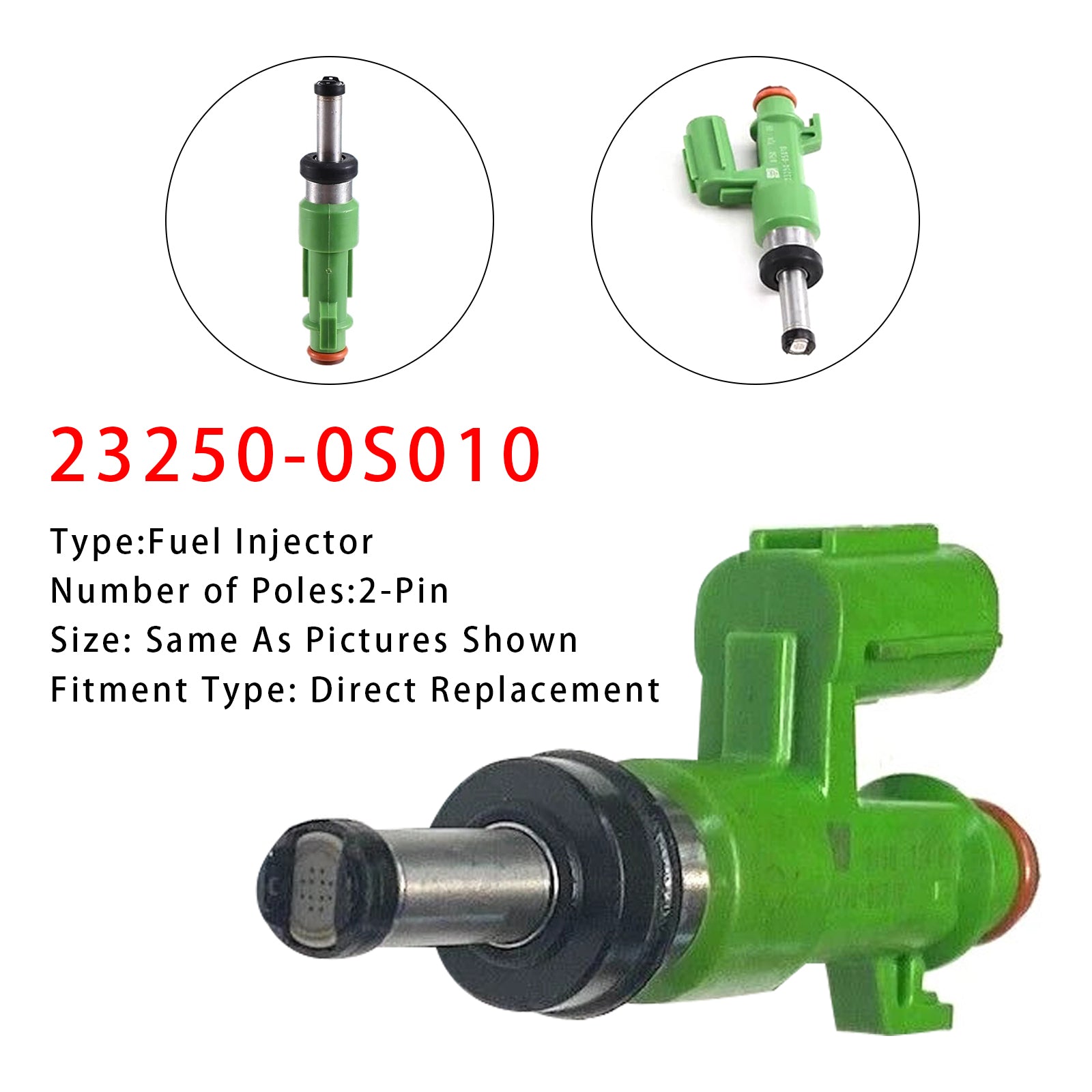 1Pcs Fuel Injector For Toyota Tundra 5.7L V8 2007 23250-0S010