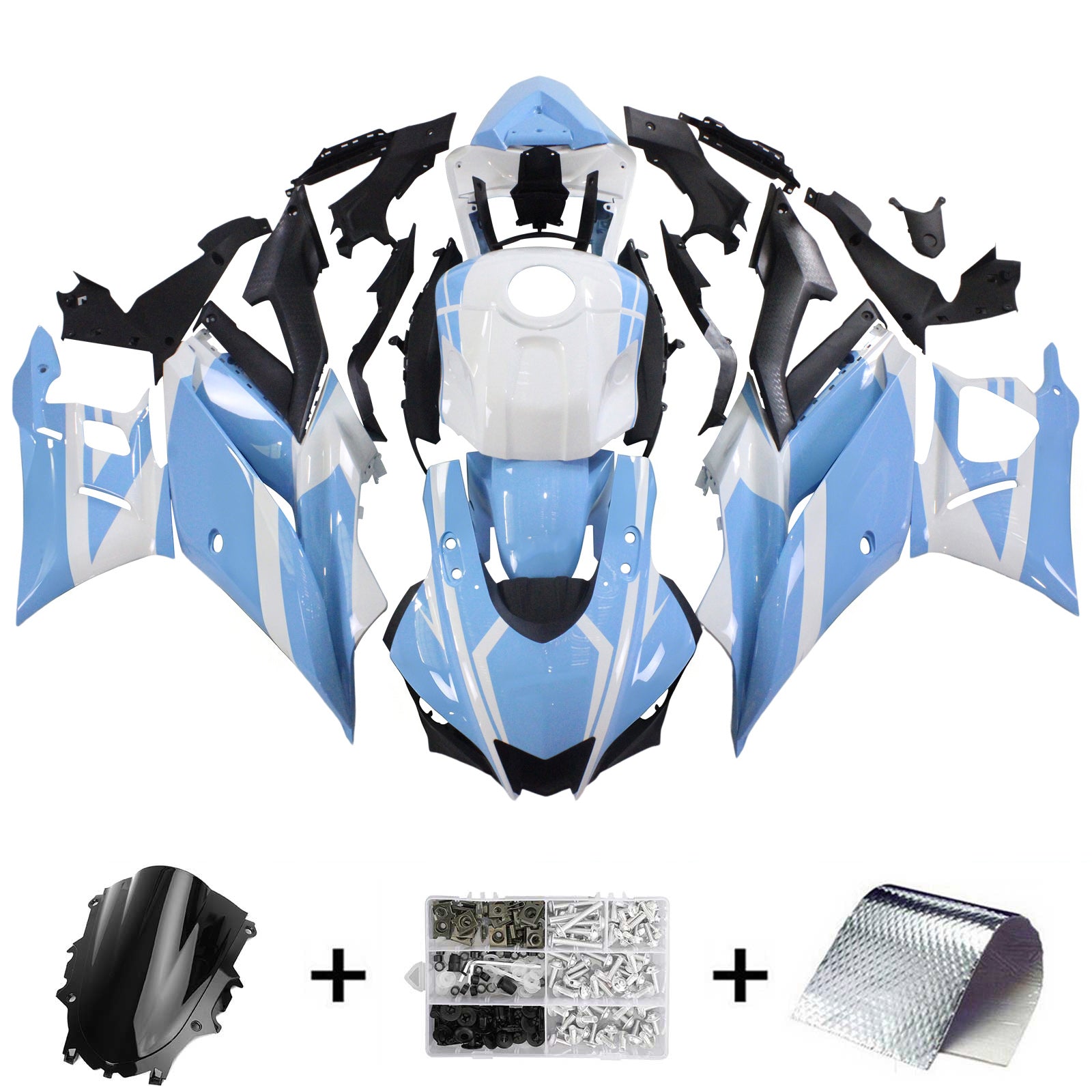 Injection Fairing Kit Bodywork Plastic ABS fit For Yamaha YZF-R3 R25 2019-2021