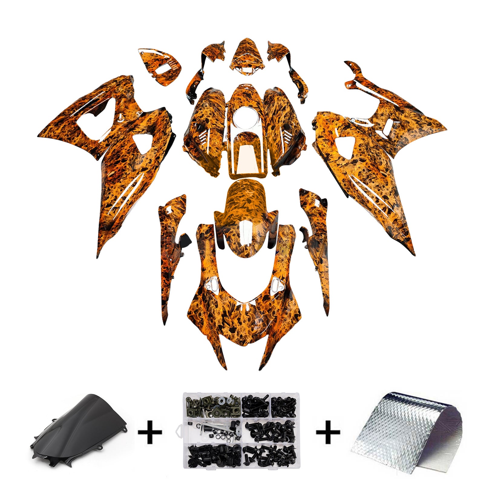 Kit de carenado de inyección, carrocería de plástico ABS apto para Yamaha YZF-R7 2021-2025