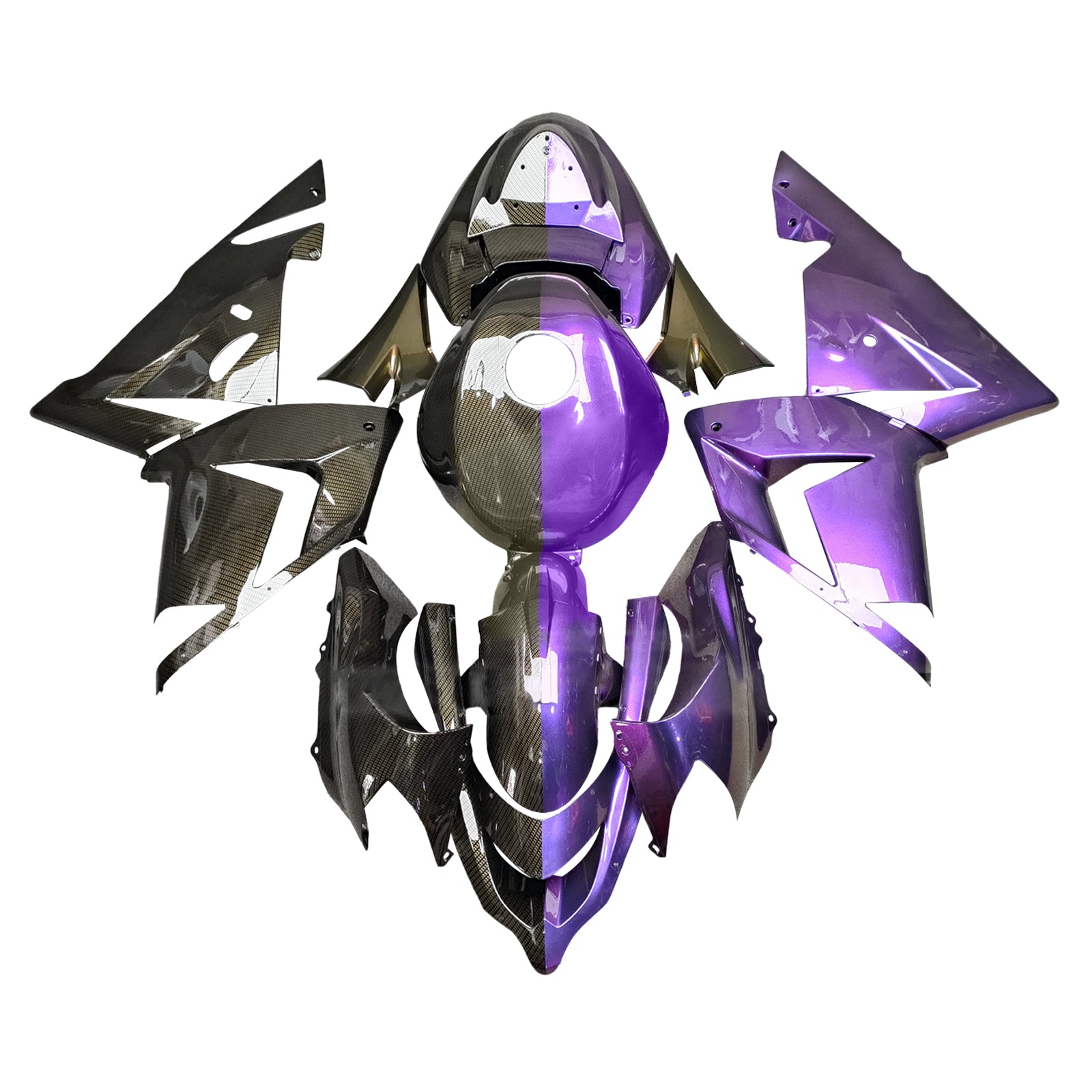 Injectiekuipset carrosserie kunststof ABS geschikt voor Kawasaki ZX10R 2004-2005