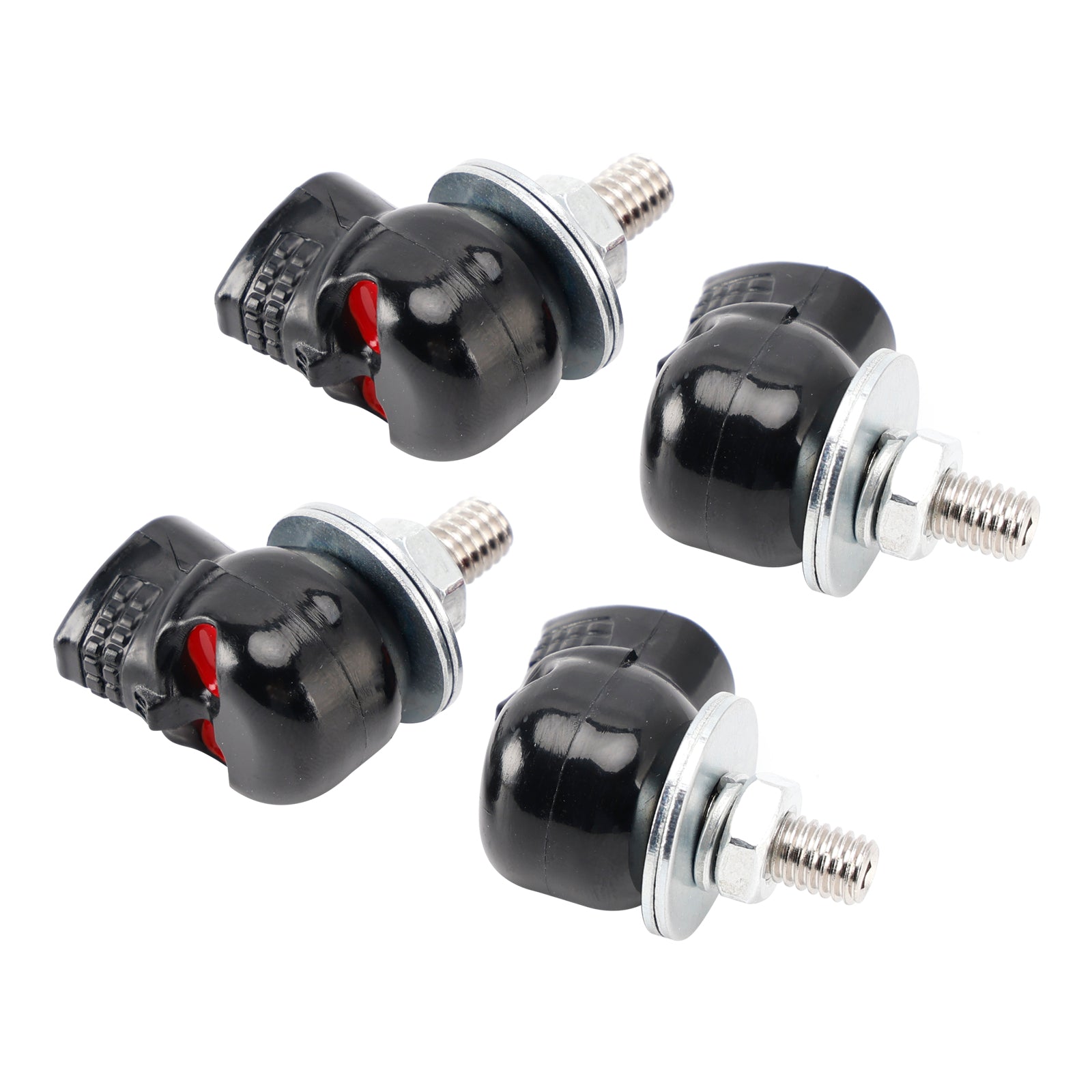 Board de moto 4x moto Plastique Plaque d'immatriculation du crâne noir