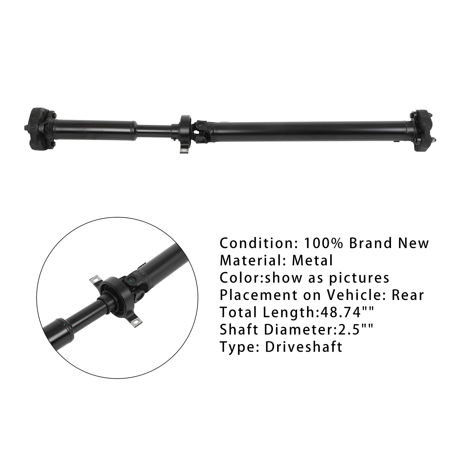 2007-2008 BMW 328xi 3.0L Achteraandrijfas Propasconstructie 26107573482 26107527376 986-260