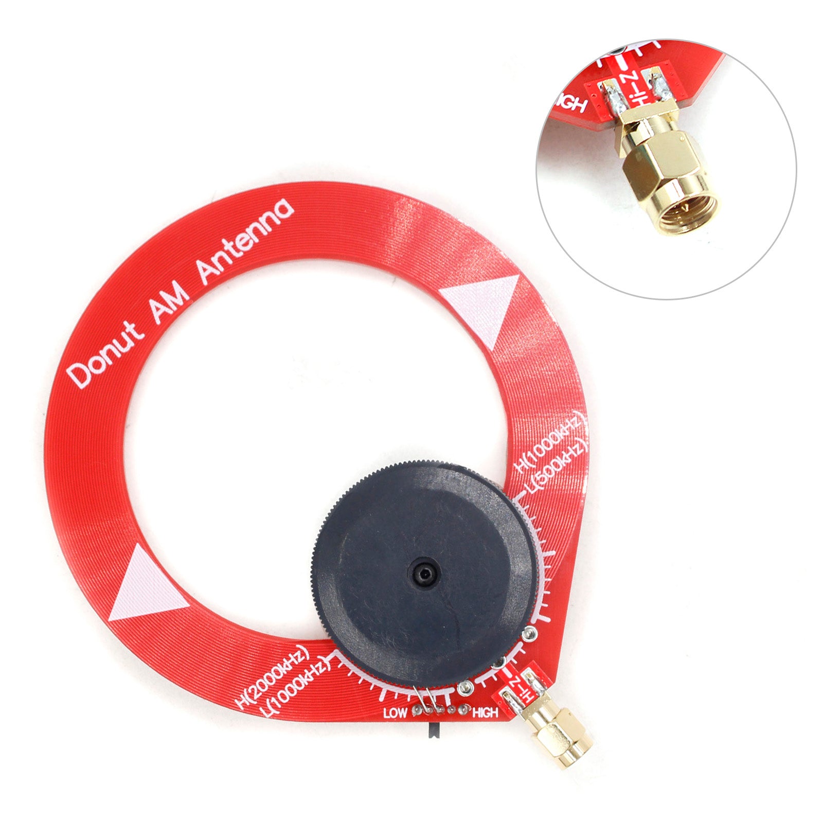 Donut Red AM MW Middle Wave Antenna Mini Loop Antenna for Malahiteam DSP DSP2